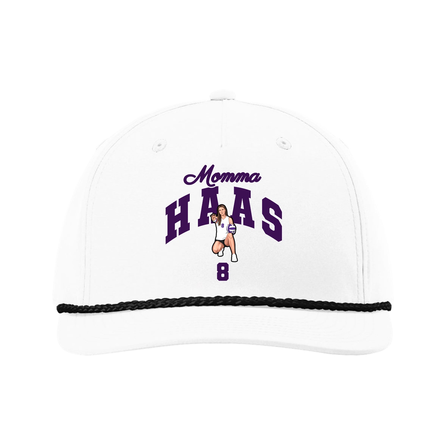 Five-Panel Classic Rope Cap — Mothers Day Arch in White
