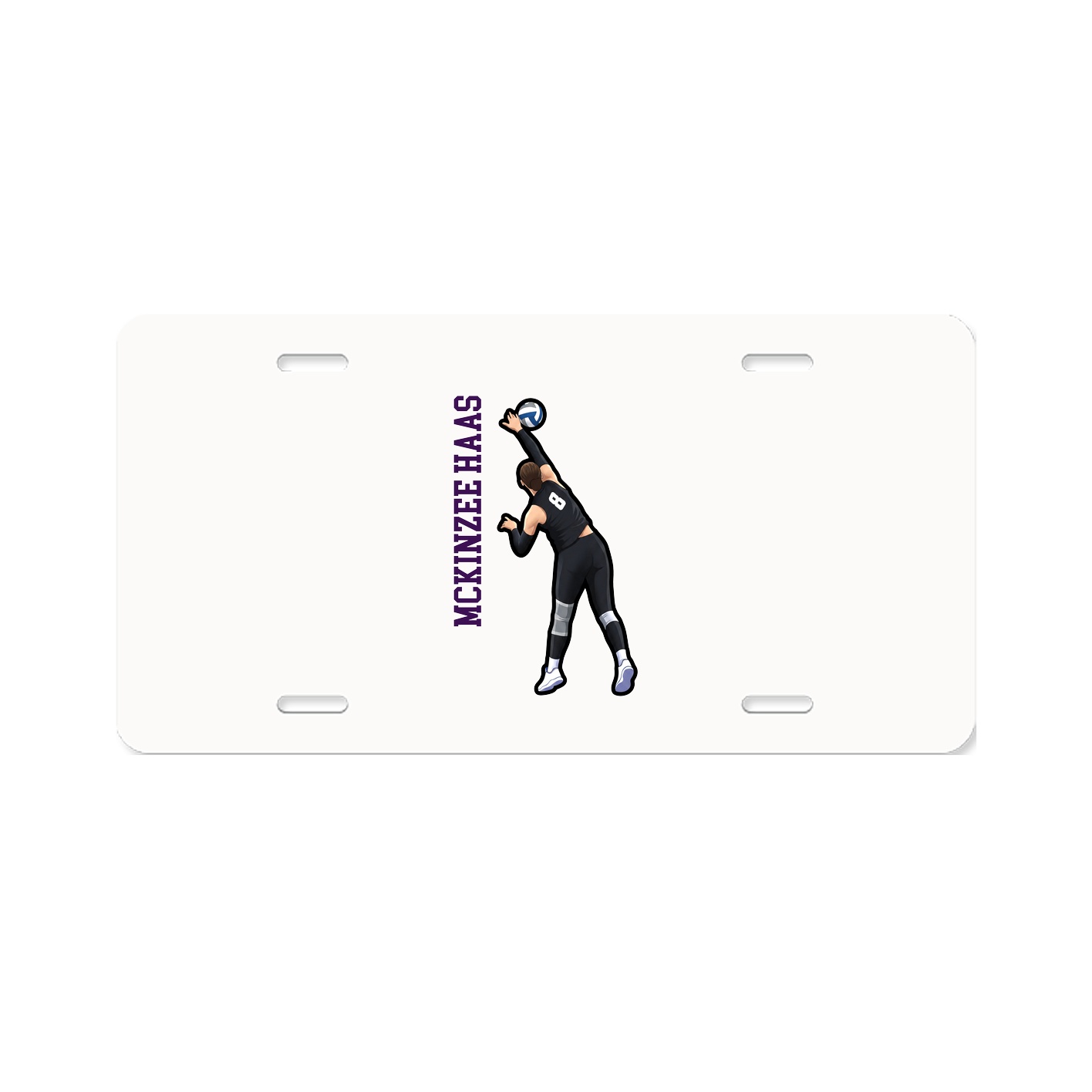 License Plate — Name Vertical in Classic
