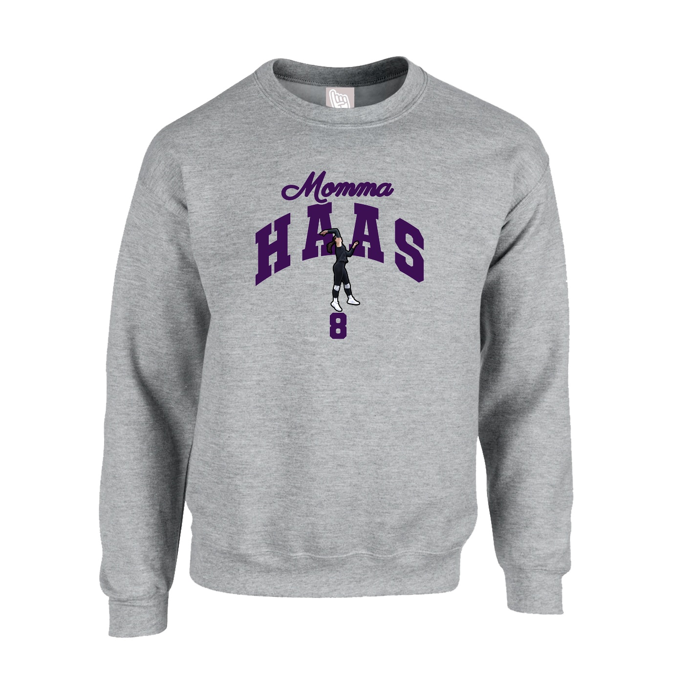 Fleece Crew — Mothers Day Arch in Grey