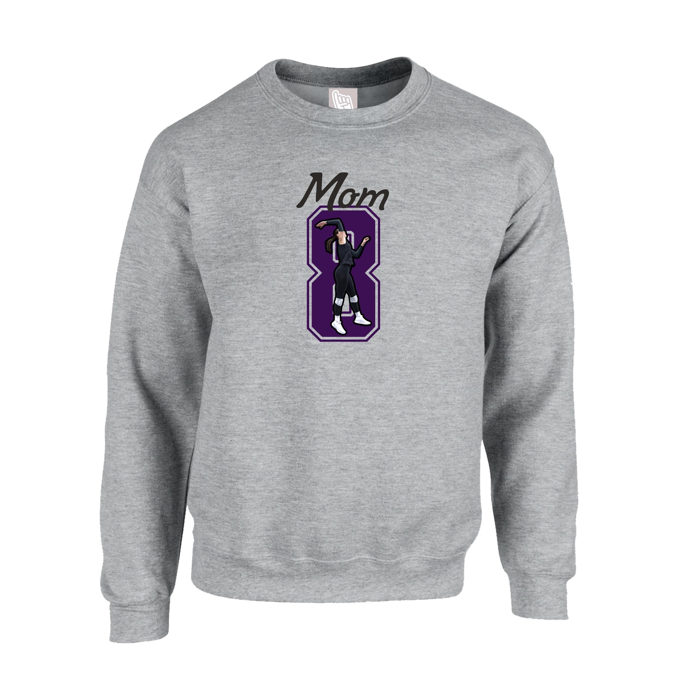 Fleece Crew — Mothers Day Shirsey in Grey