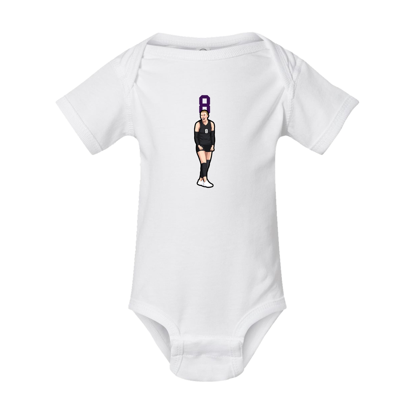Baby Onesie — Number Top in White