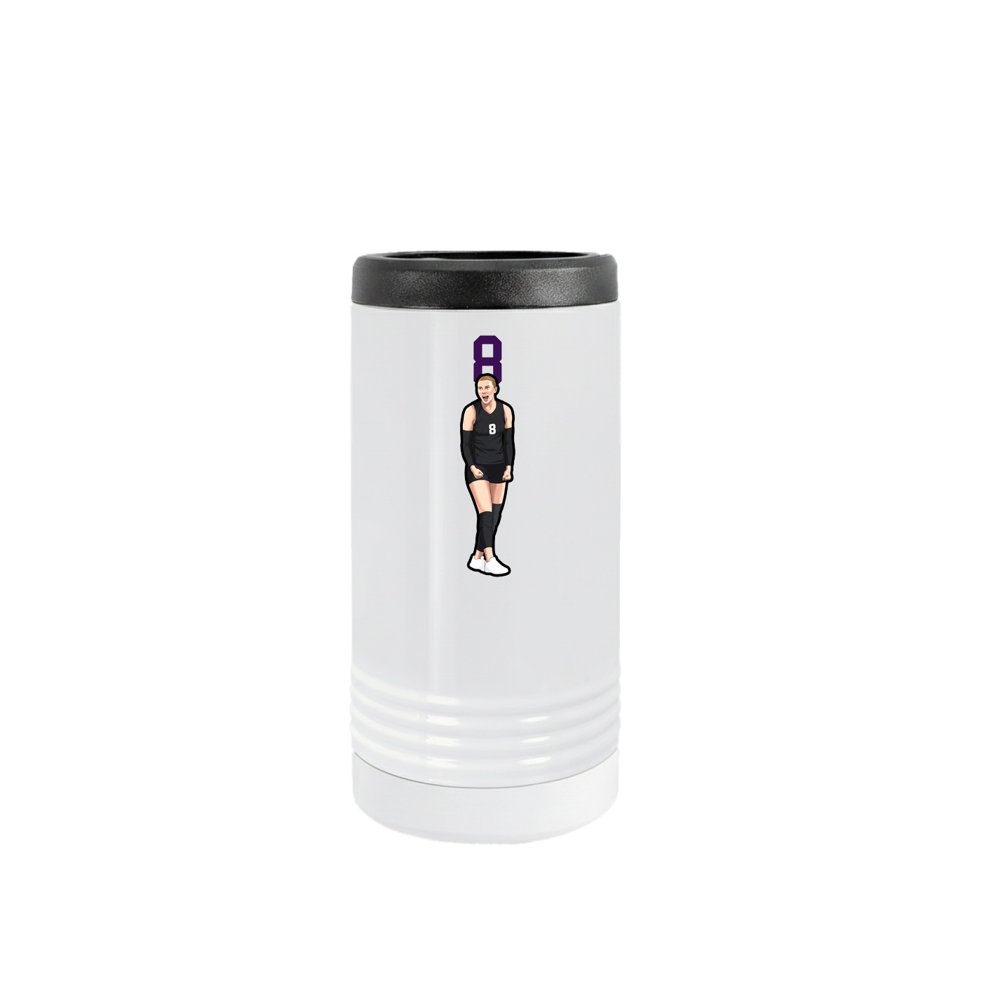 Slim Beverage Holder — Number Top in White
