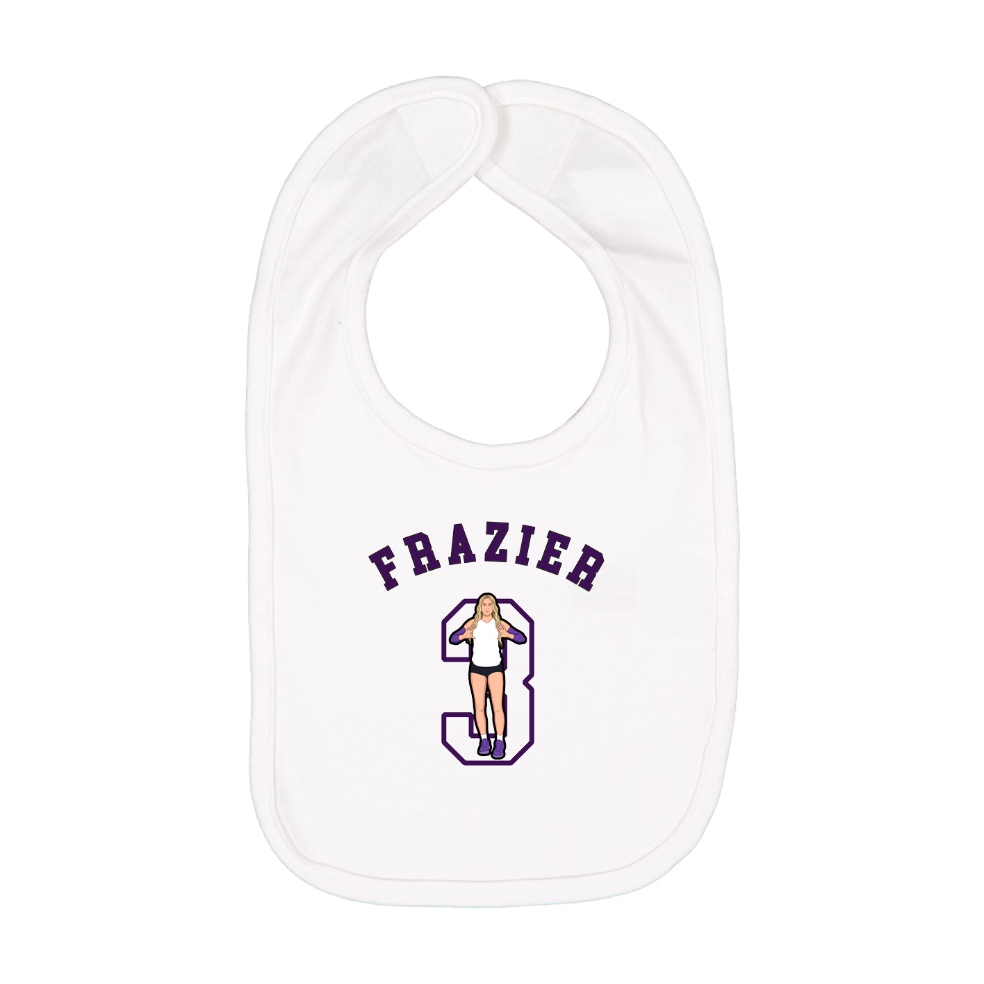 Infant Bib — Shirsey Arch in White