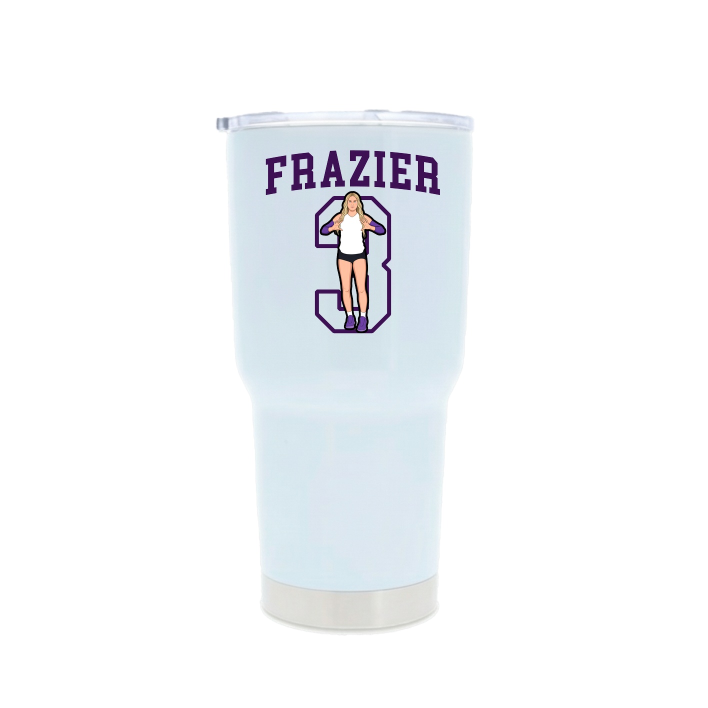 30oz Stainless Steel Tumbler — Shirsey in White