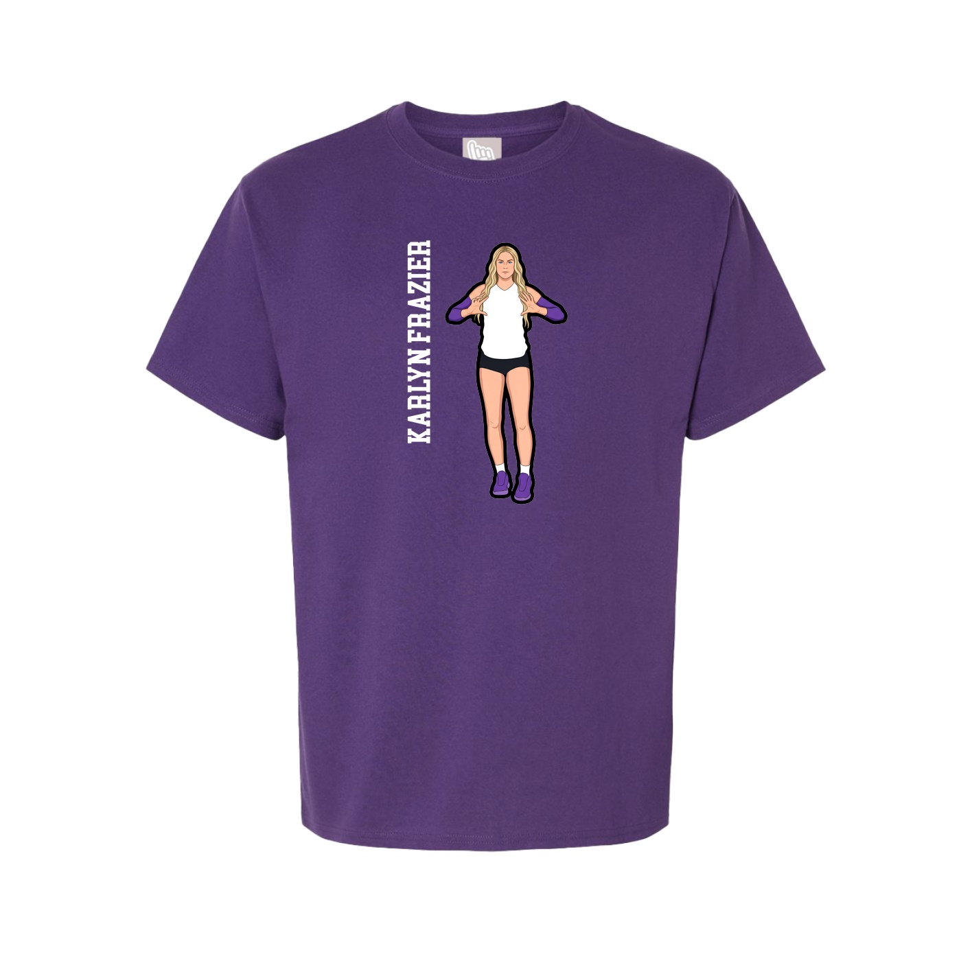 Tee — Name Vertical in Purple