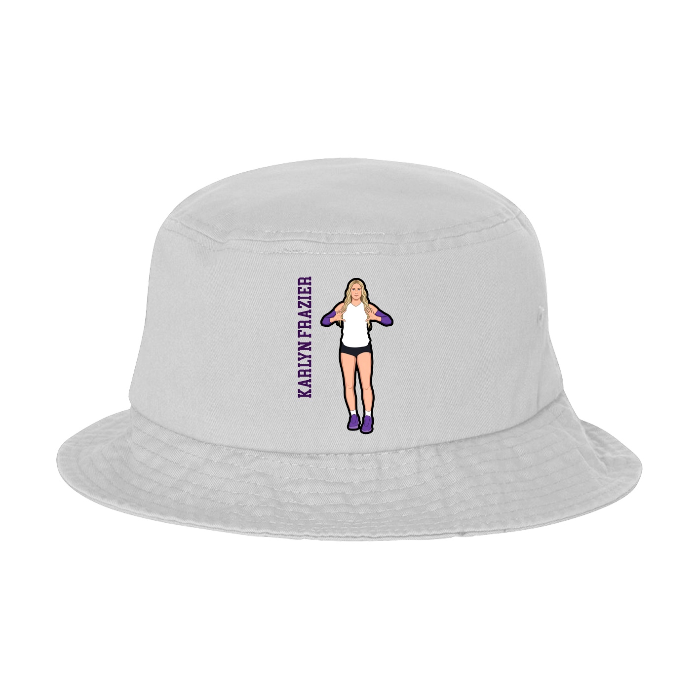 Bucket Cap — Name Vertical in White