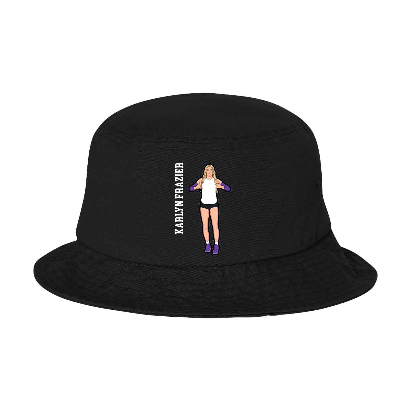 Bucket Cap — Name Vertical in Black