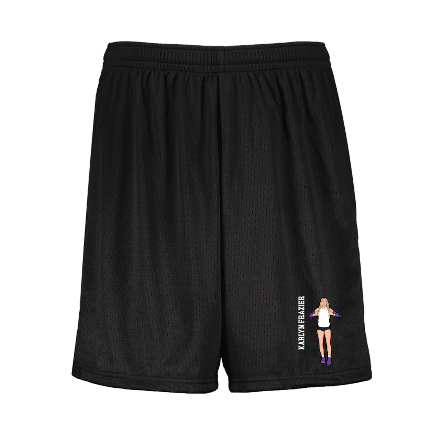 Shorts — Name Vertical in Black