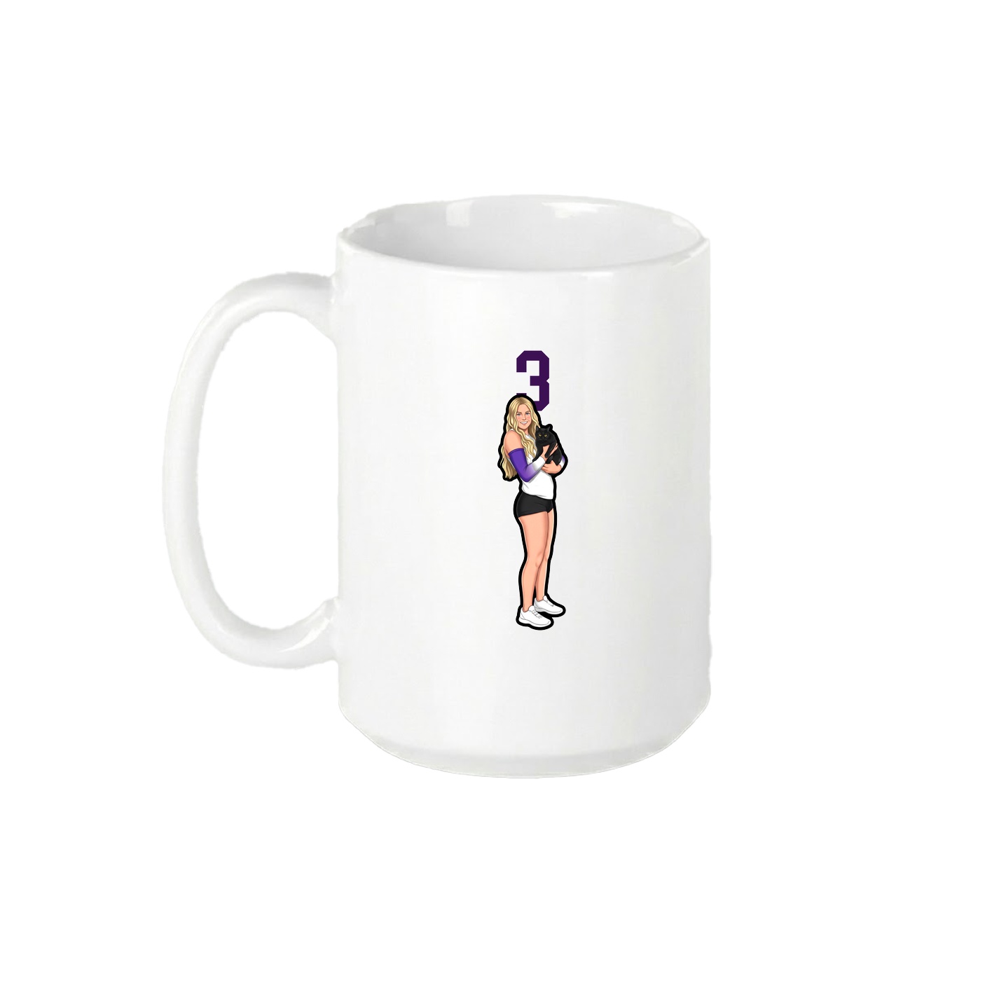 15oz Coffee Mug — Number Top in White