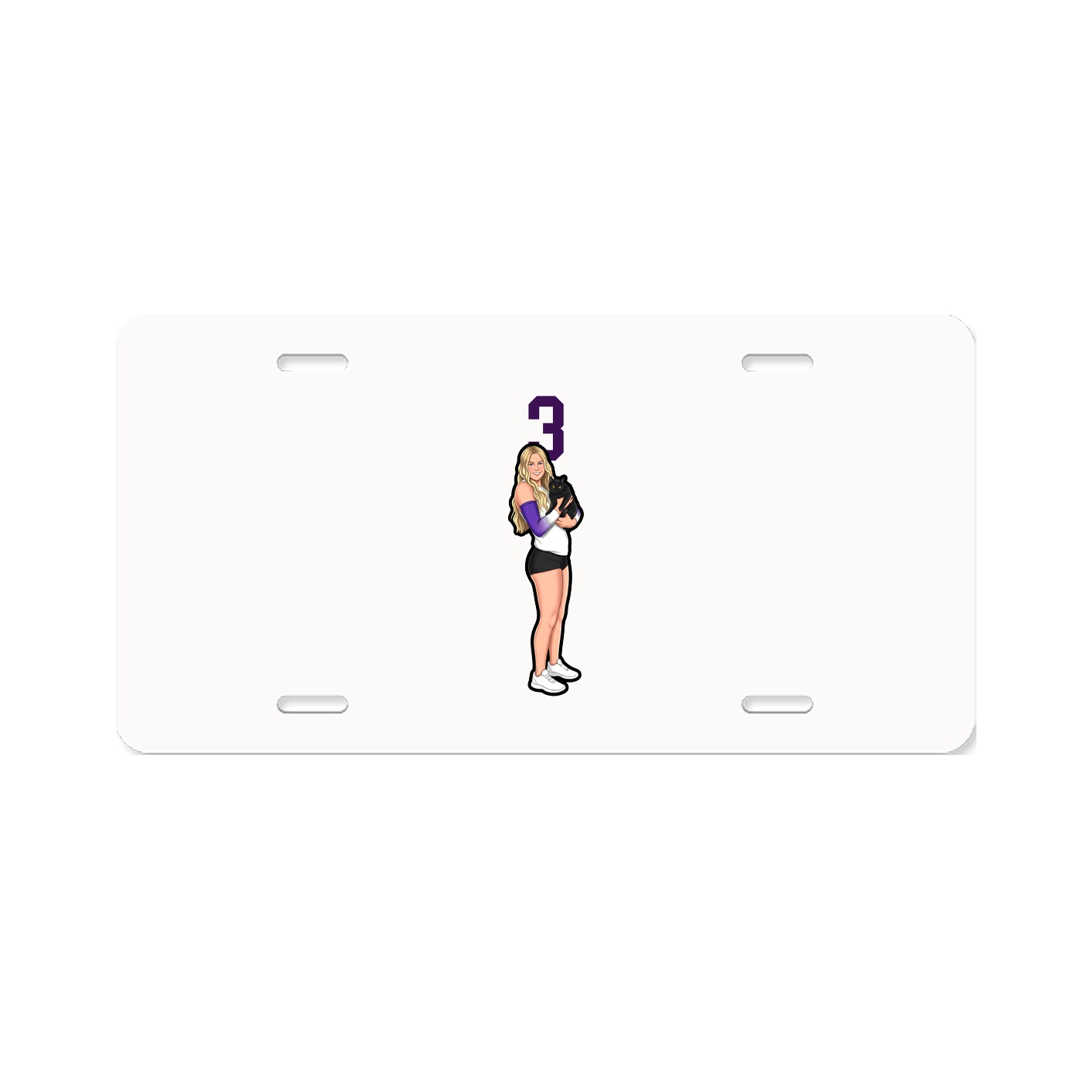 License Plate — Number Top in Classic
