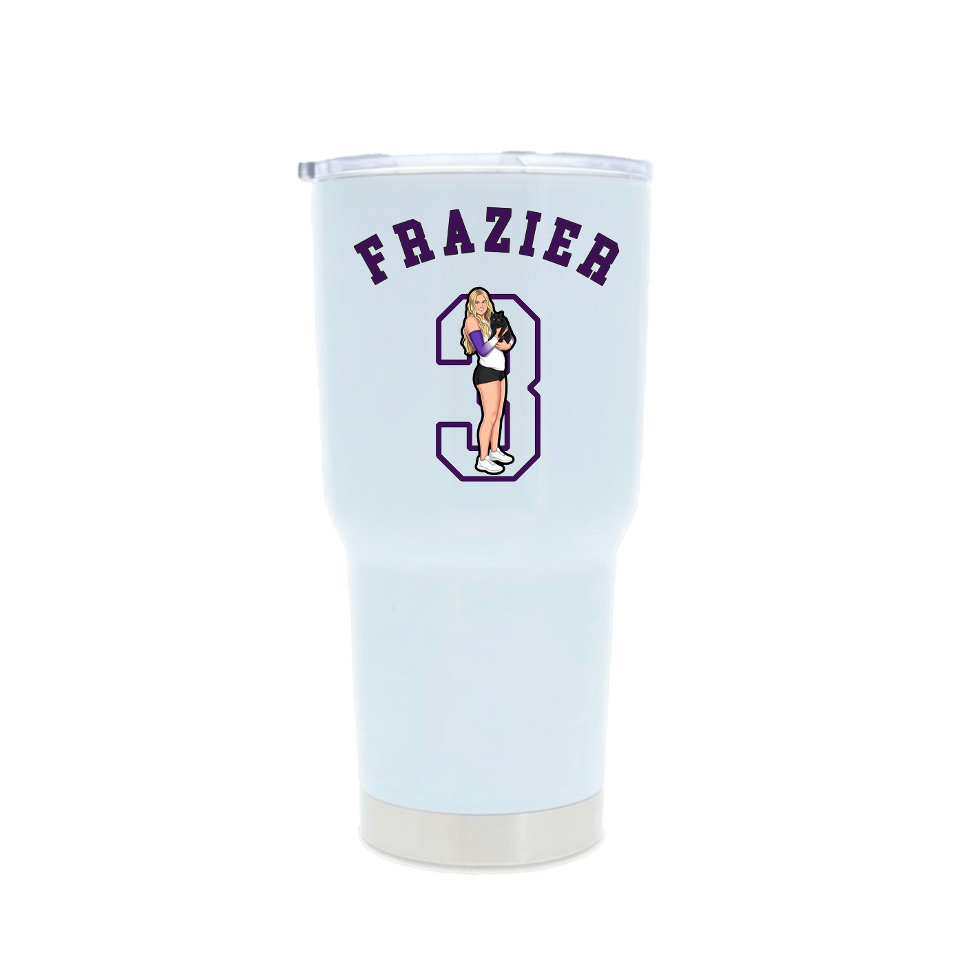 30oz Stainless Steel Tumbler — Shirsey Arch in White