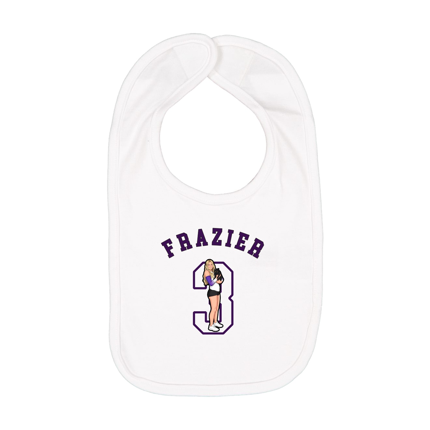 Infant Bib — Shirsey Arch in White