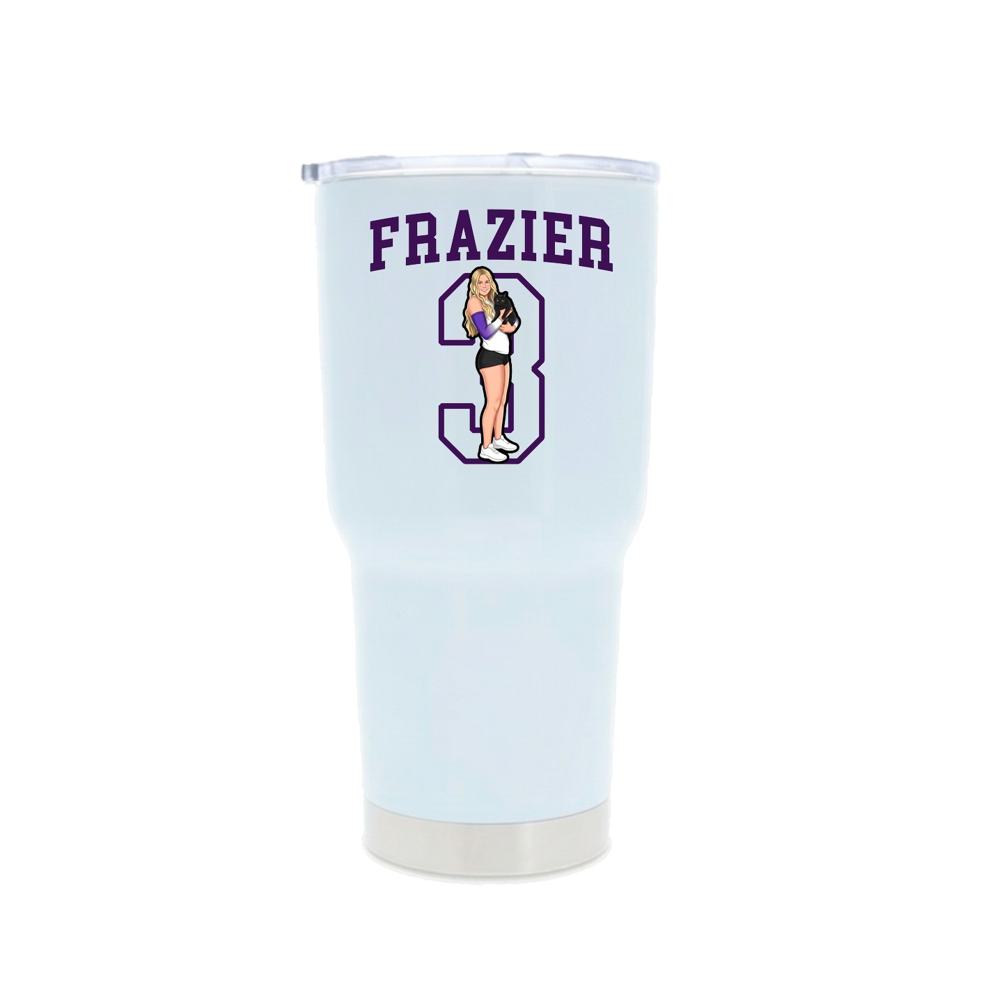 30oz Stainless Steel Tumbler — Shirsey in White