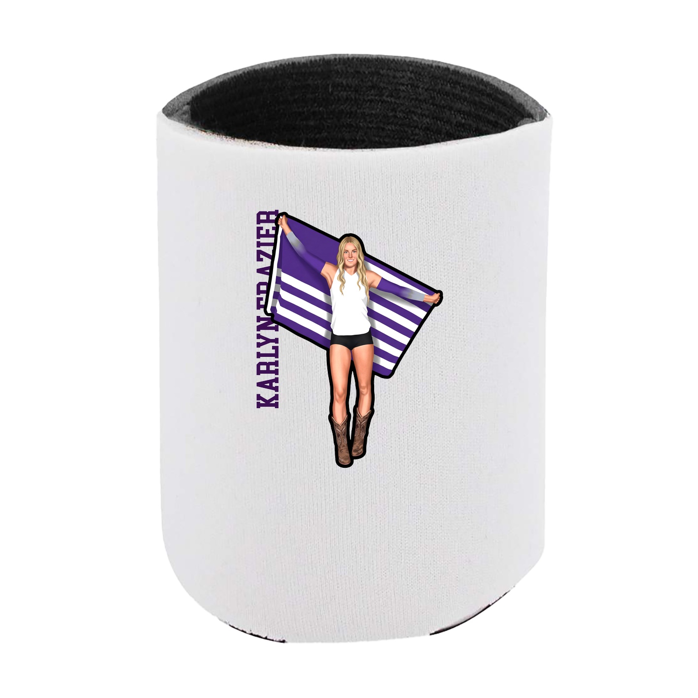 Can Holder — Name Vertical in White
