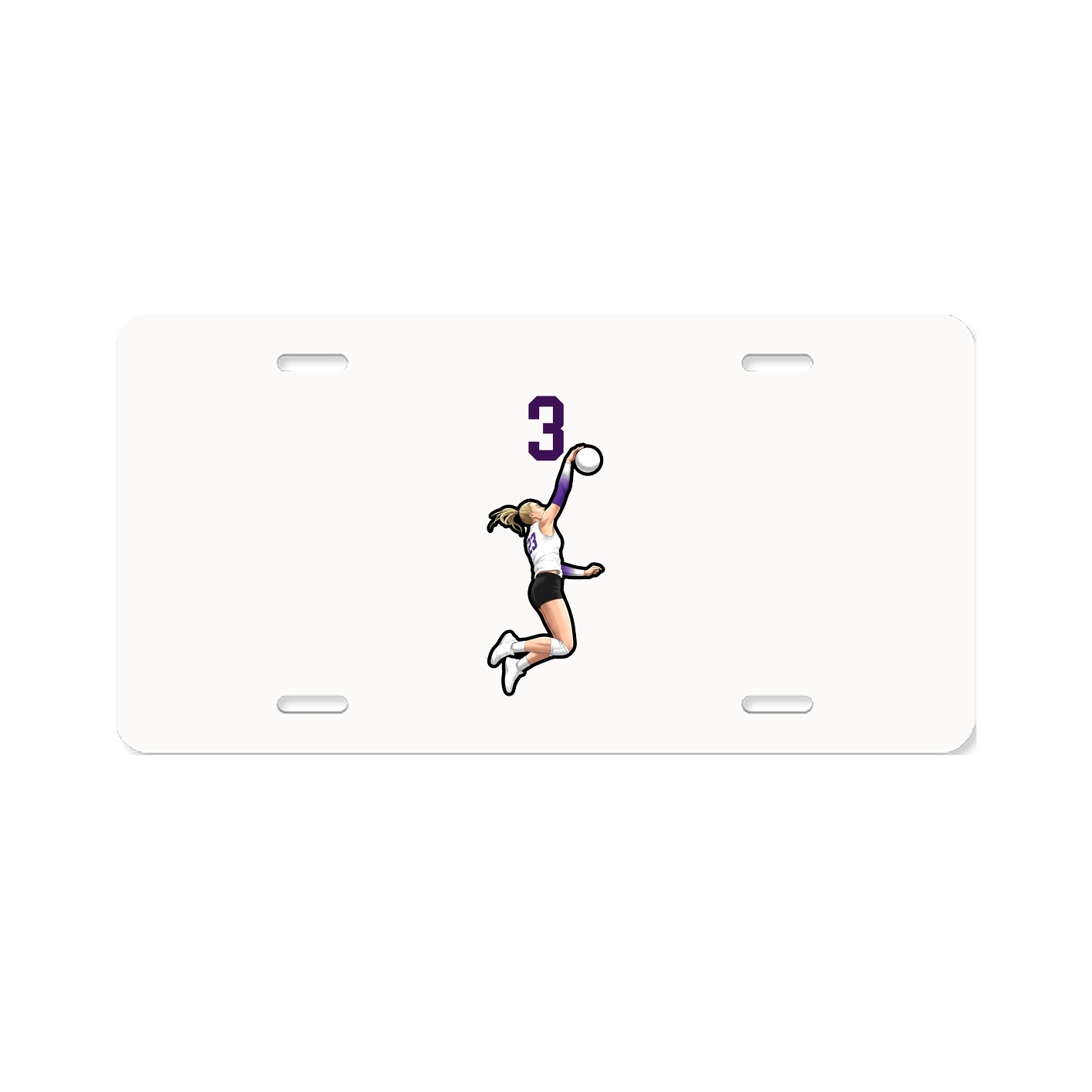 License Plate — Number Top in Classic