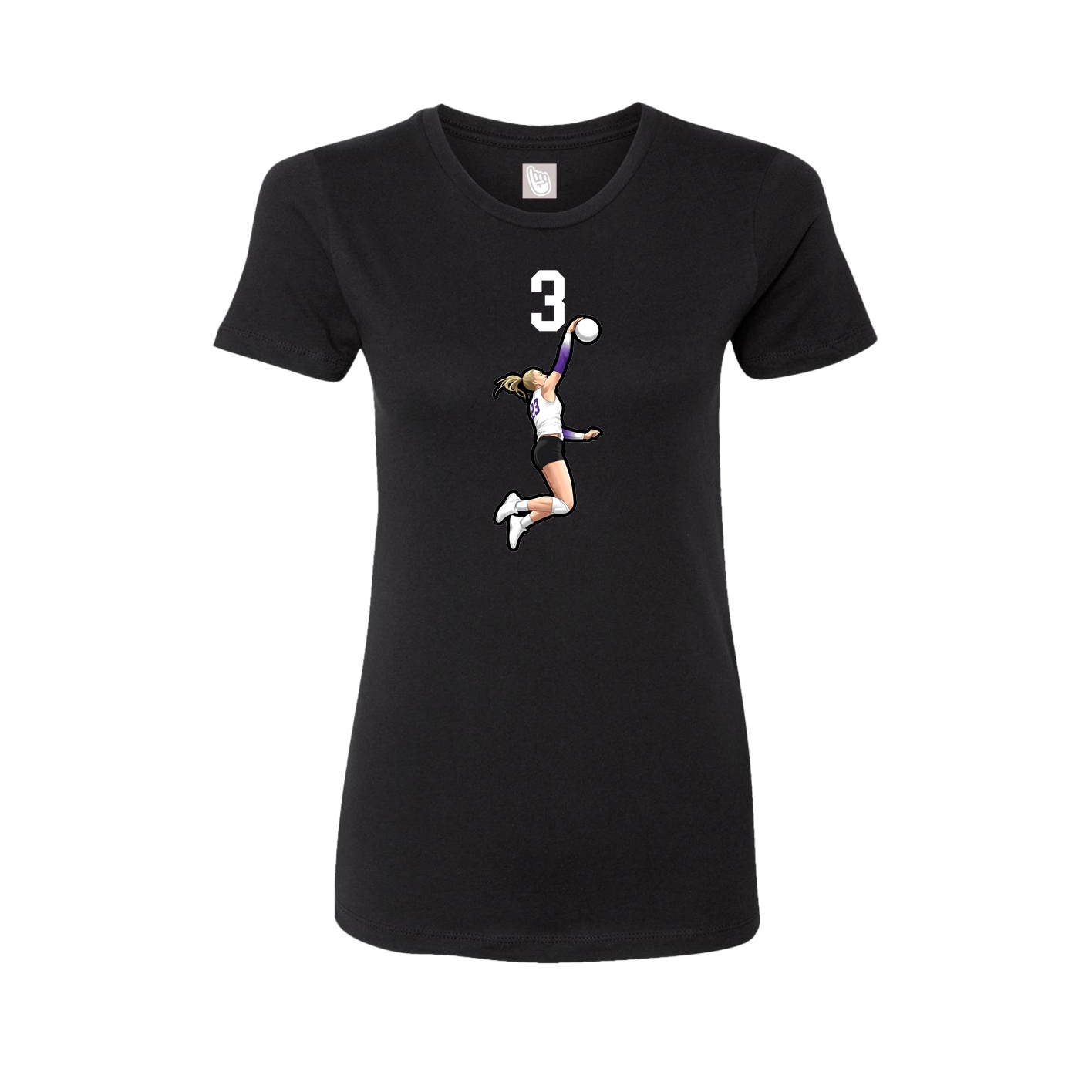 Womens Tee — Number Top in Black