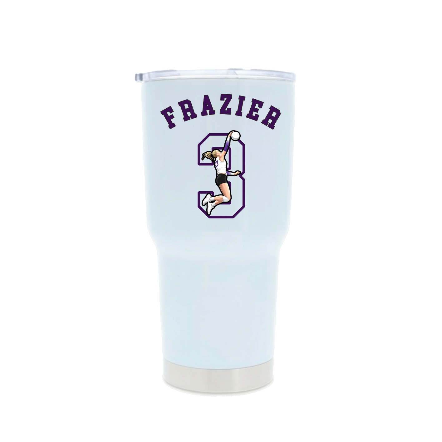 30oz Stainless Steel Tumbler — Shirsey Arch in White