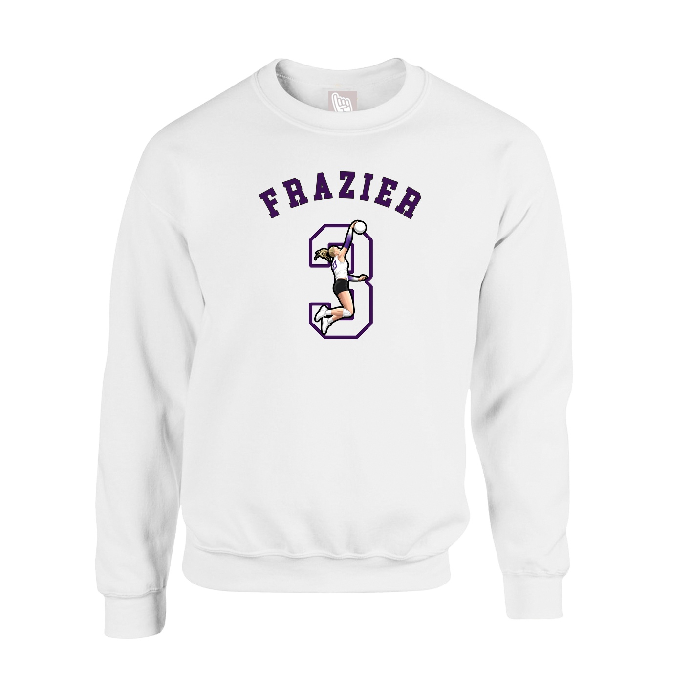 Fleece Crew — Shirsey Arch in White