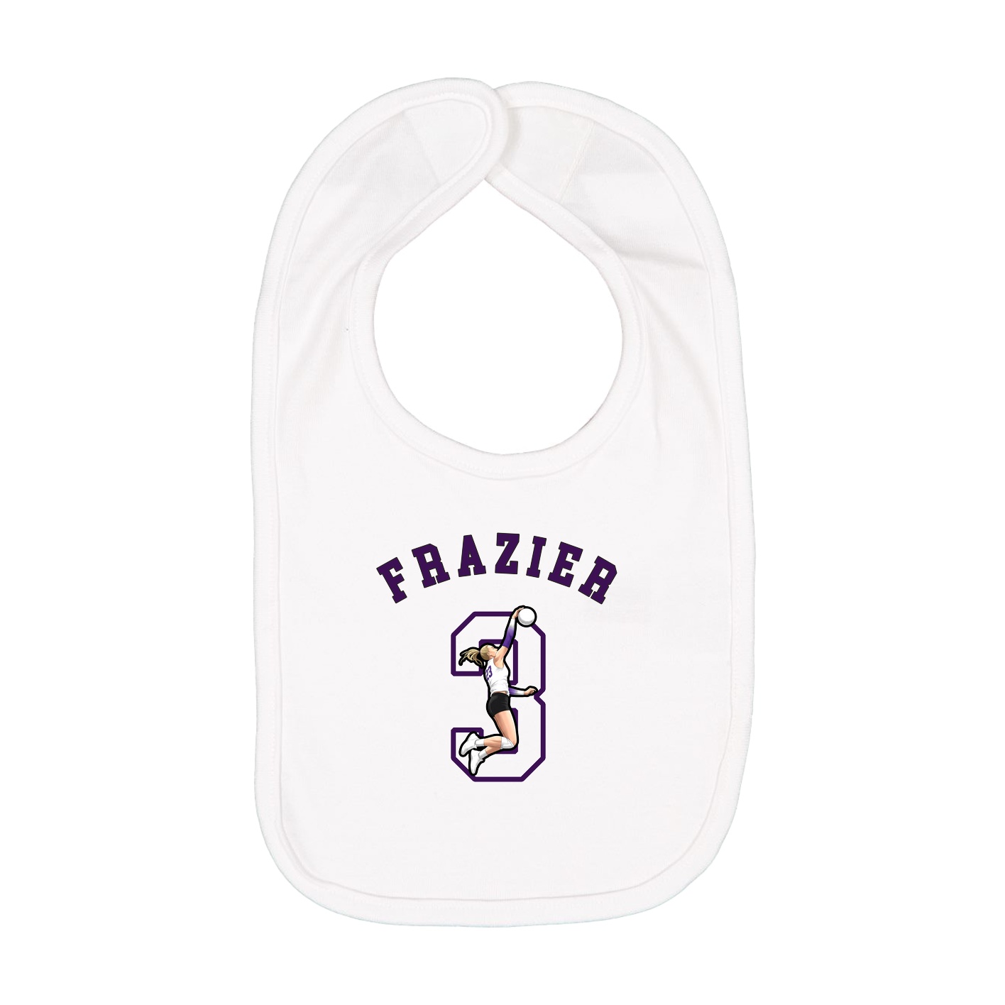 Infant Bib — Shirsey Arch in White