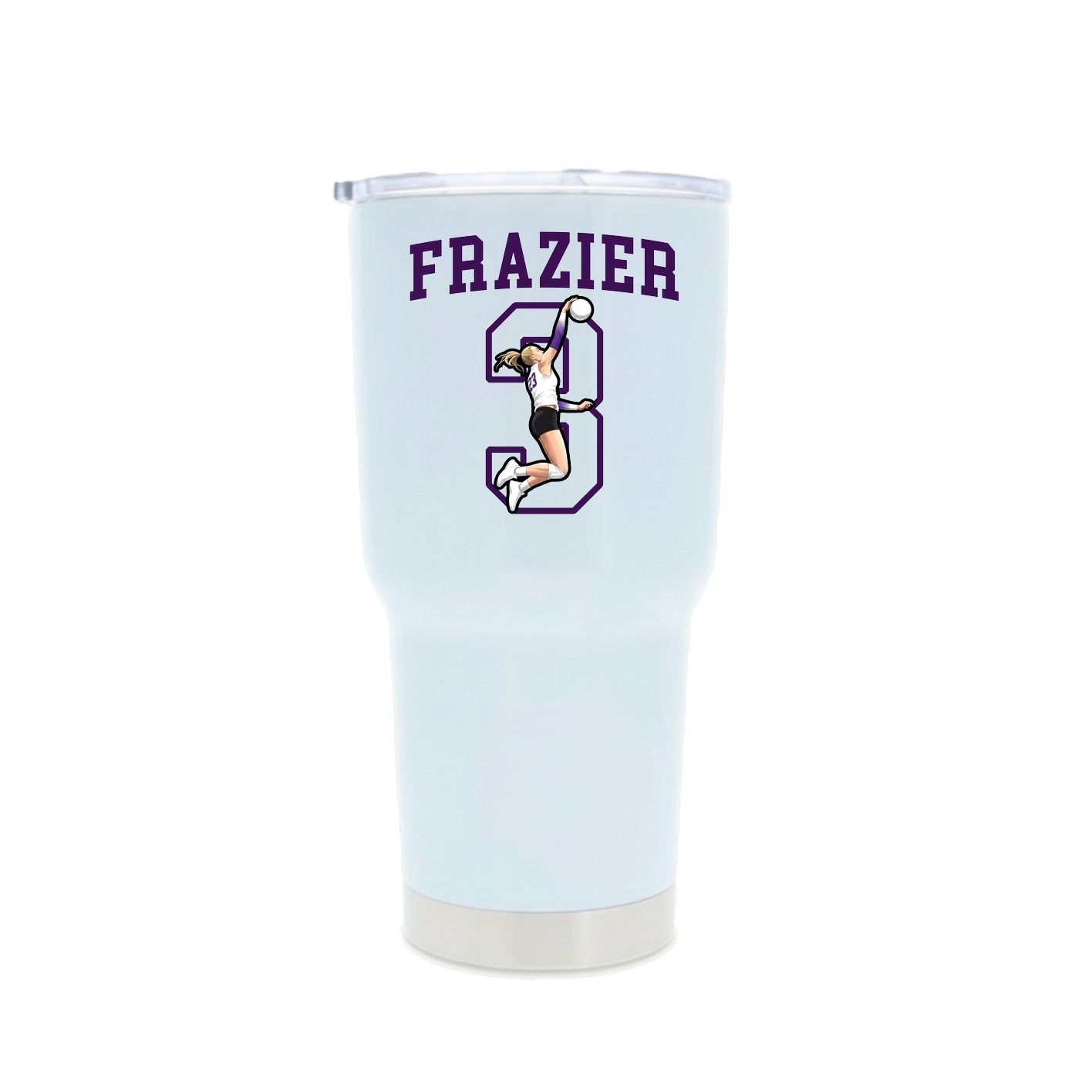 30oz Stainless Steel Tumbler — Shirsey in White