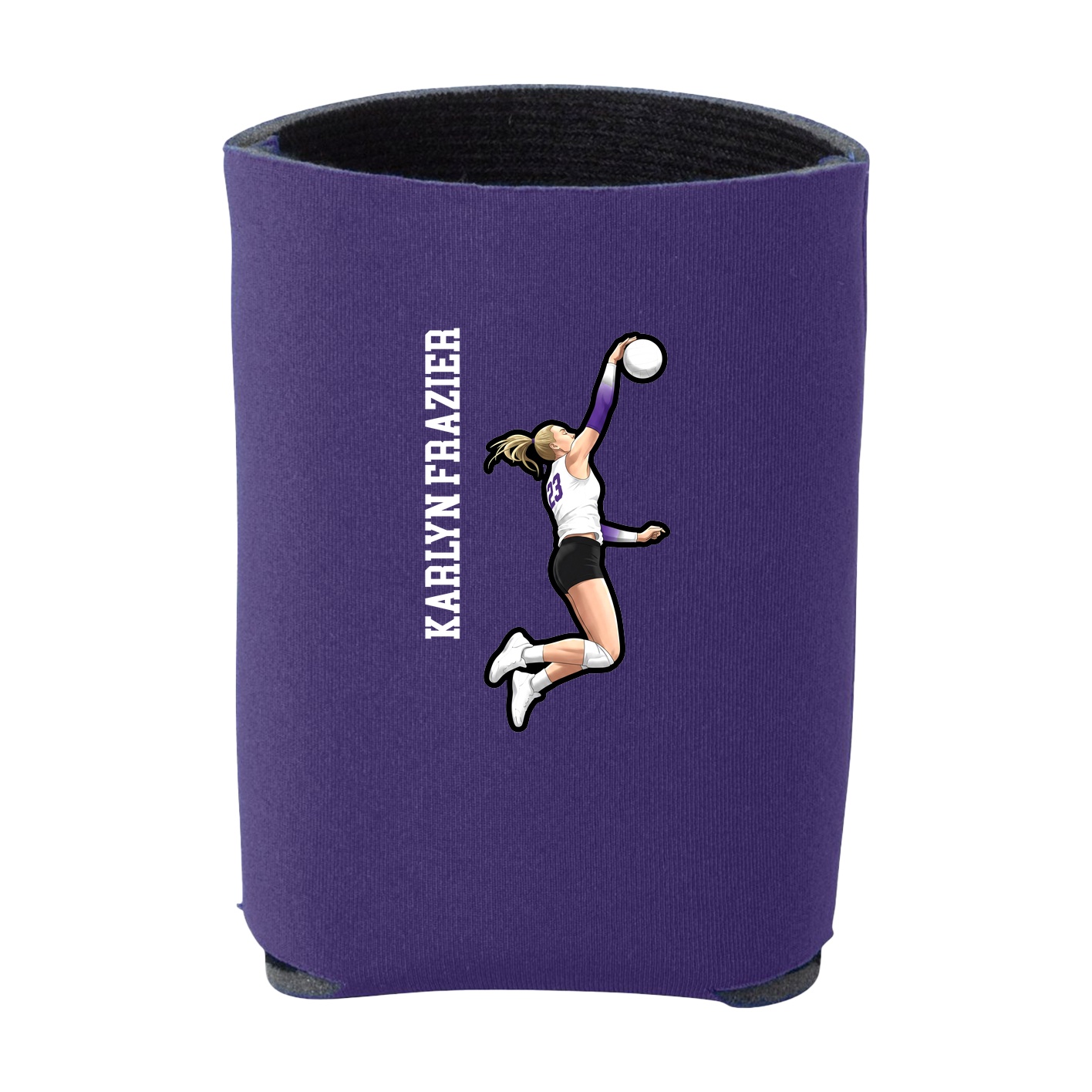 Can Holder — Name Vertical in Purple