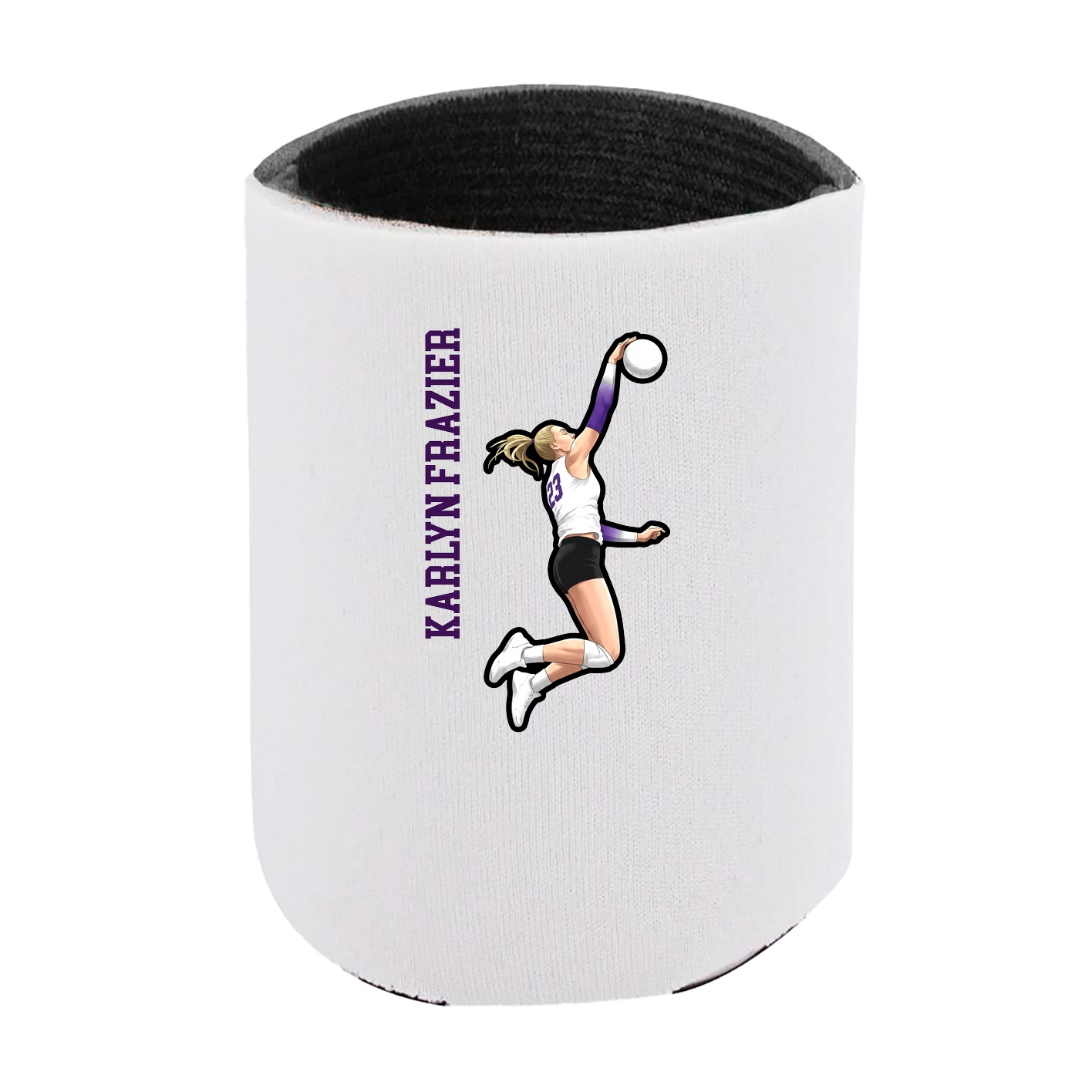 Can Holder — Name Vertical in White