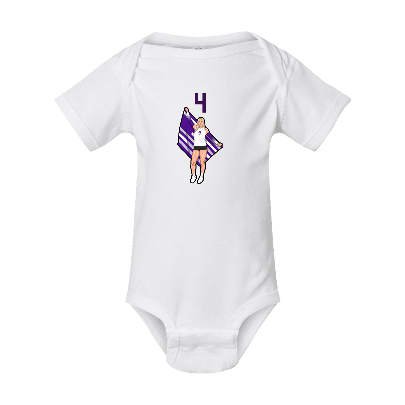 Baby Onesie — Number Top in White