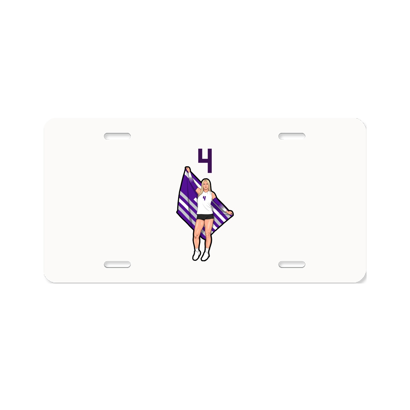 License Plate — Number Top in Classic