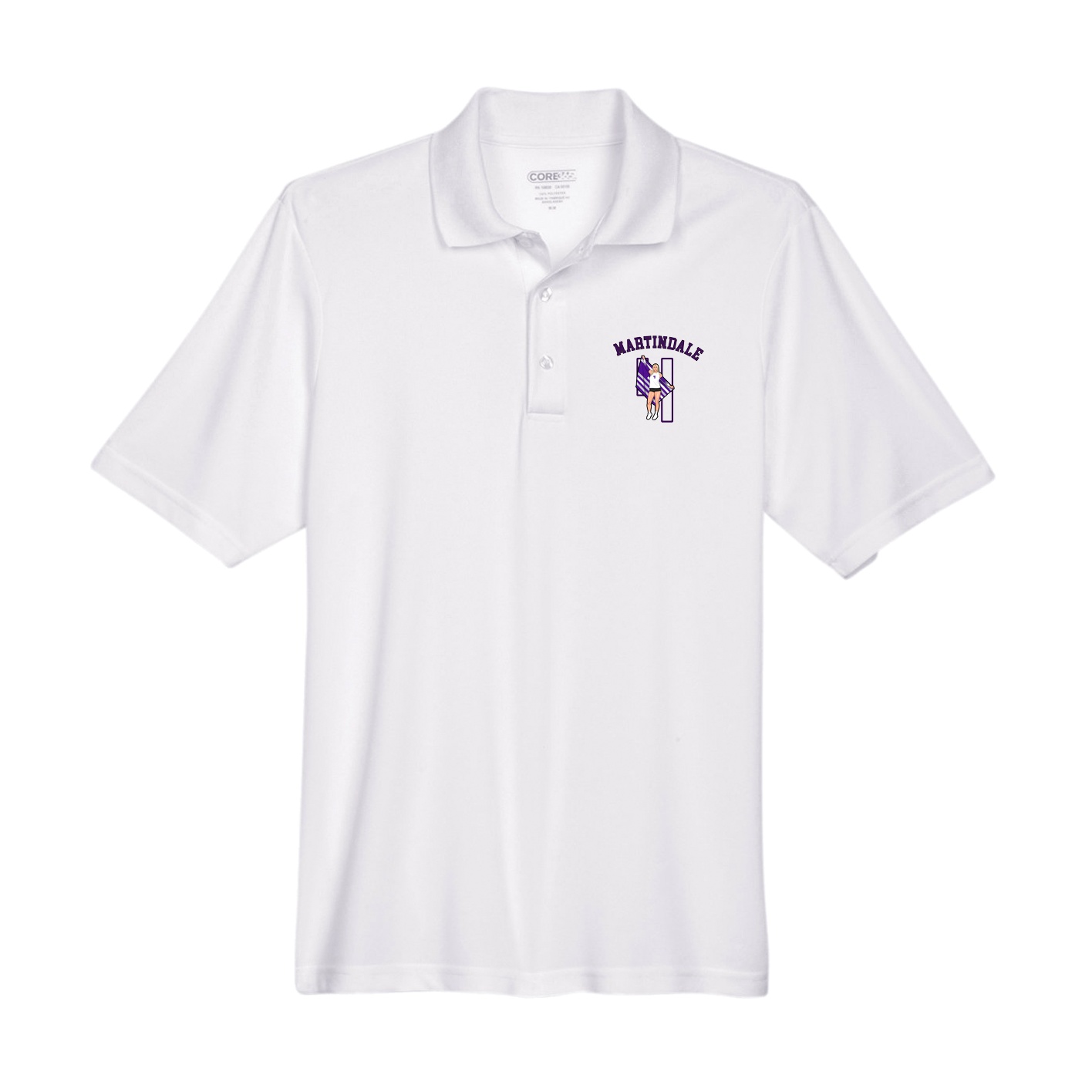 Performance Polo — Shirsey Arch in White