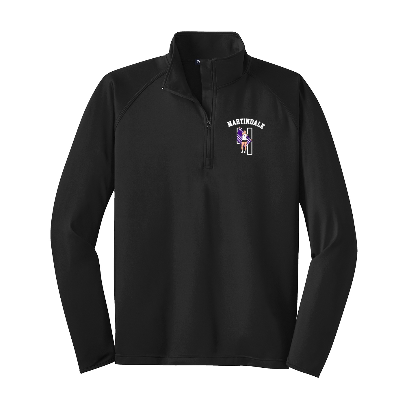 Q-Zip Pullover — Shirsey Arch in Black
