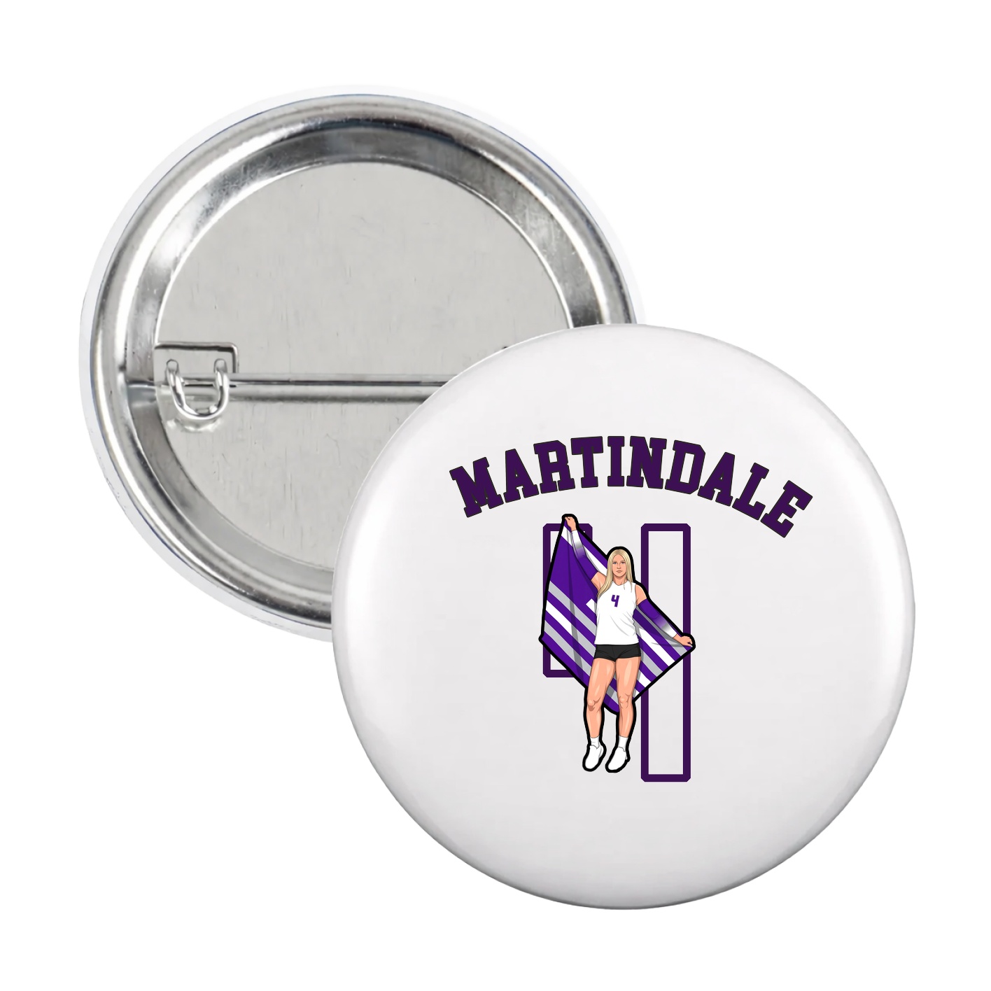 Game Day Button — Shirsey Arch in White