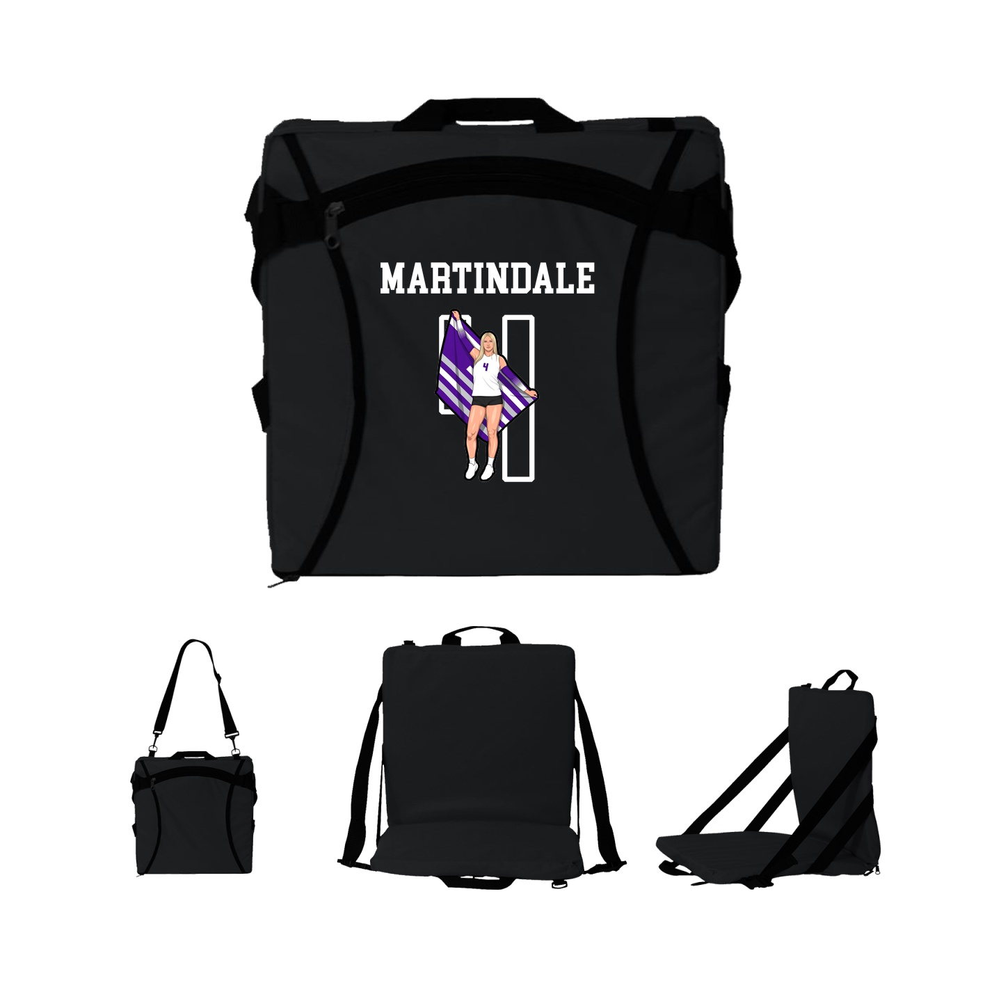 Folding Stadium Seat — Shirsey in Black