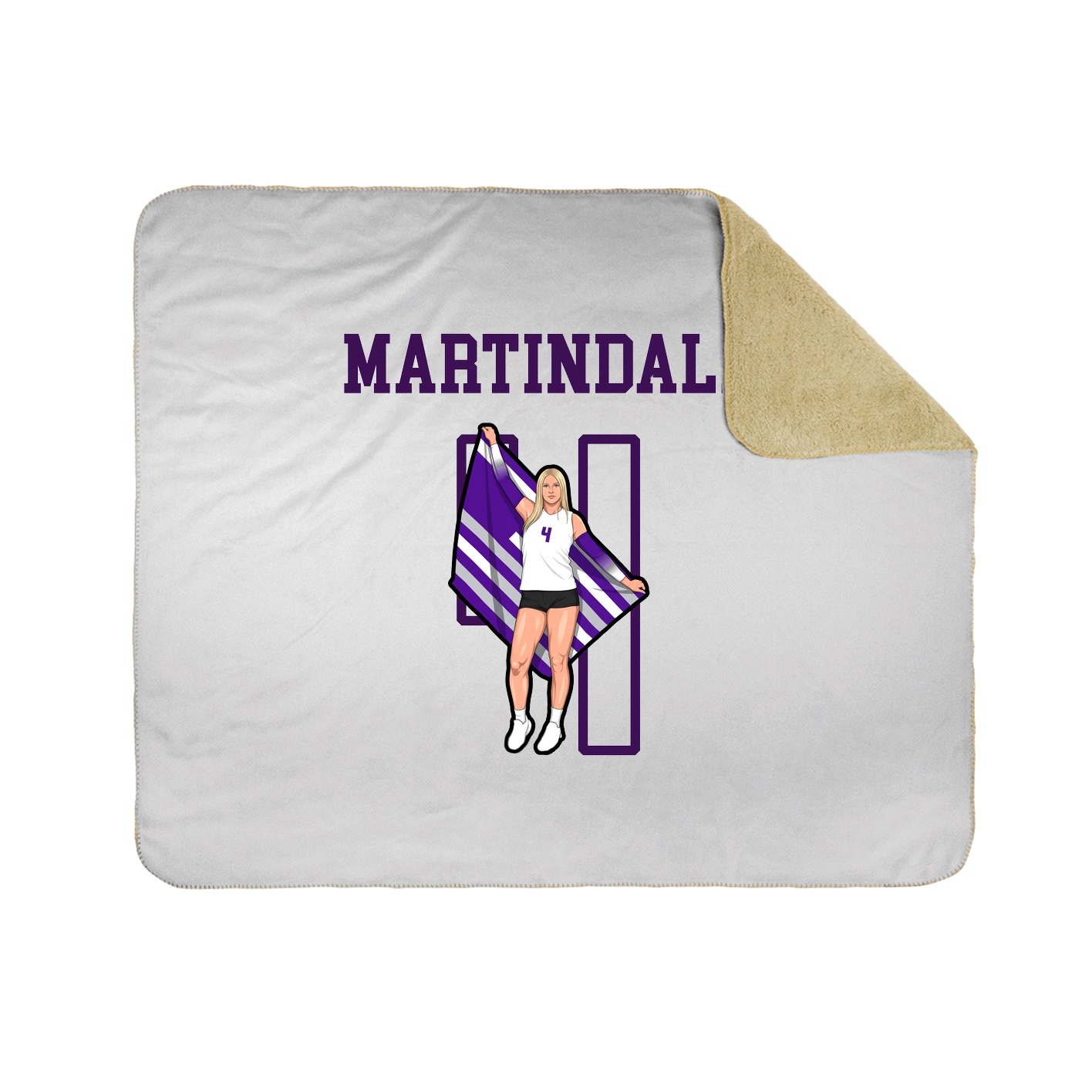 50x60 Sherpa Lined Throw Blanket