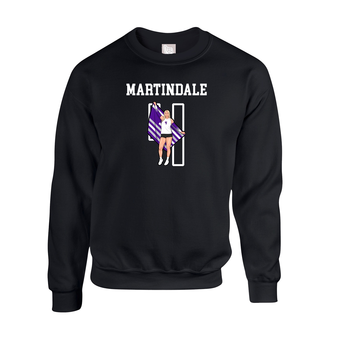 Fleece Crew — Shirsey in Black