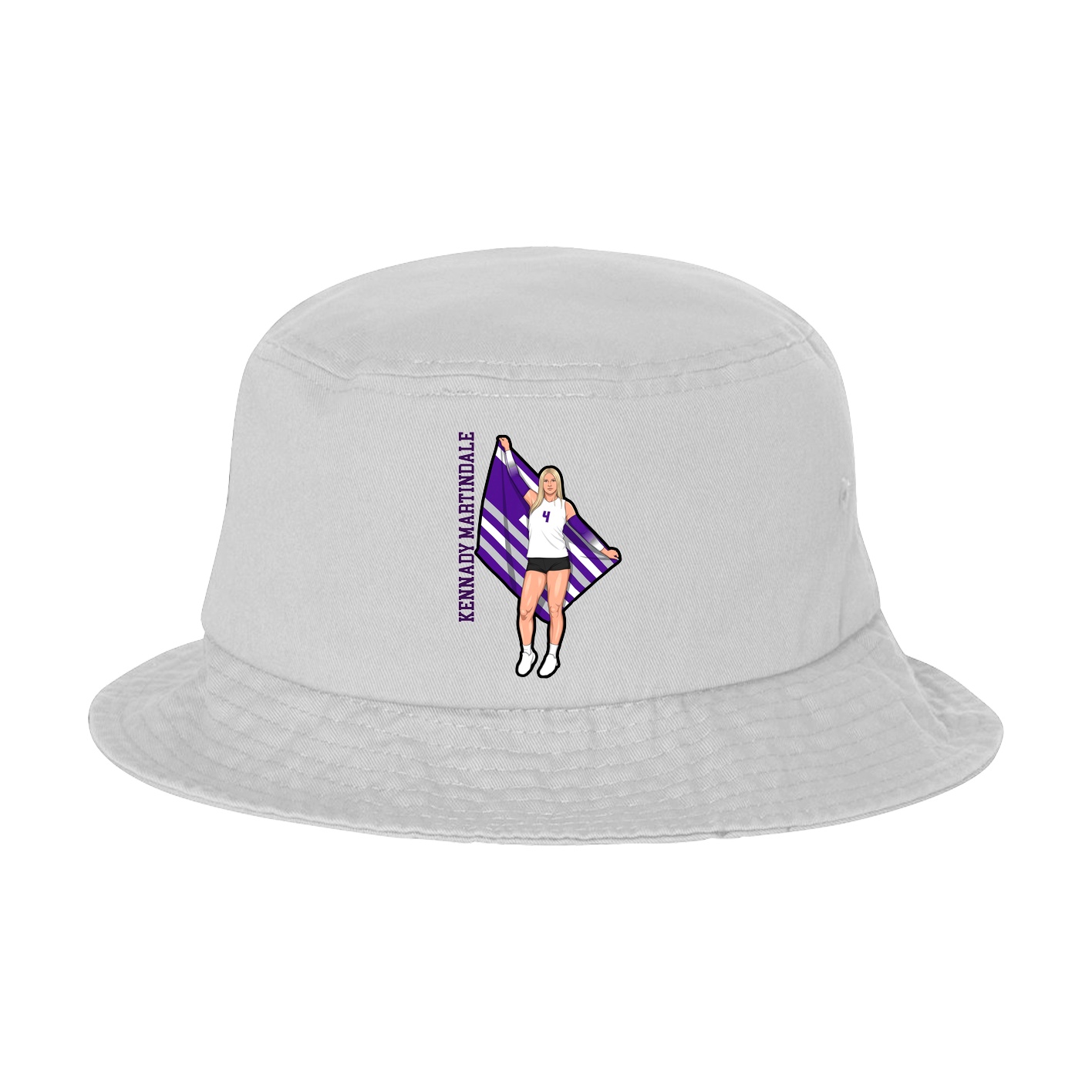 Bucket Cap — Name Vertical in White