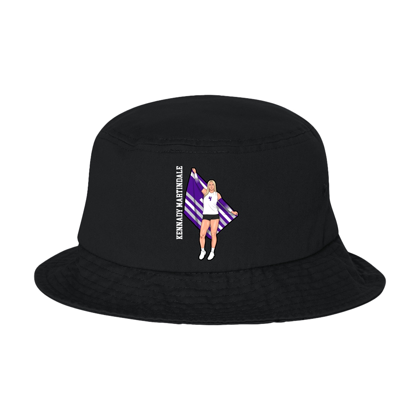 Bucket Cap — Name Vertical in Black