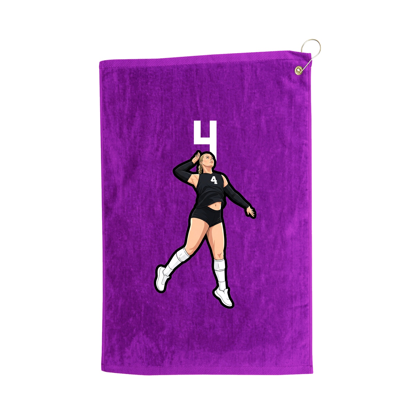 Golf Towel — Number Top in Purple