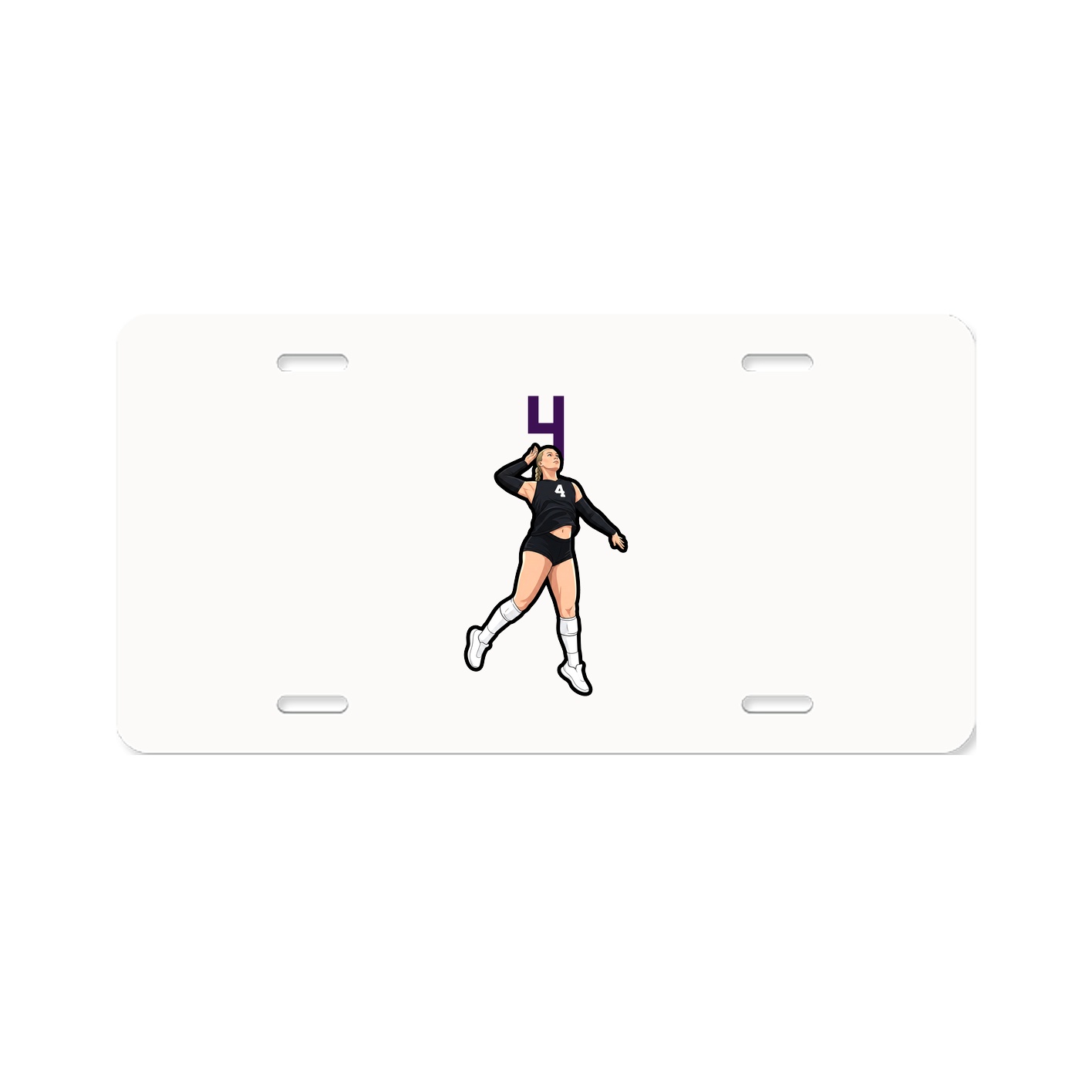 License Plate — Number Top in Classic