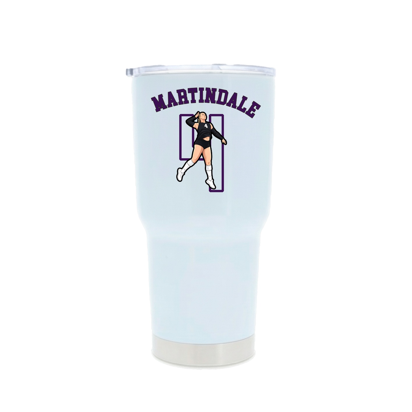 30oz Stainless Steel Tumbler — Shirsey Arch in White