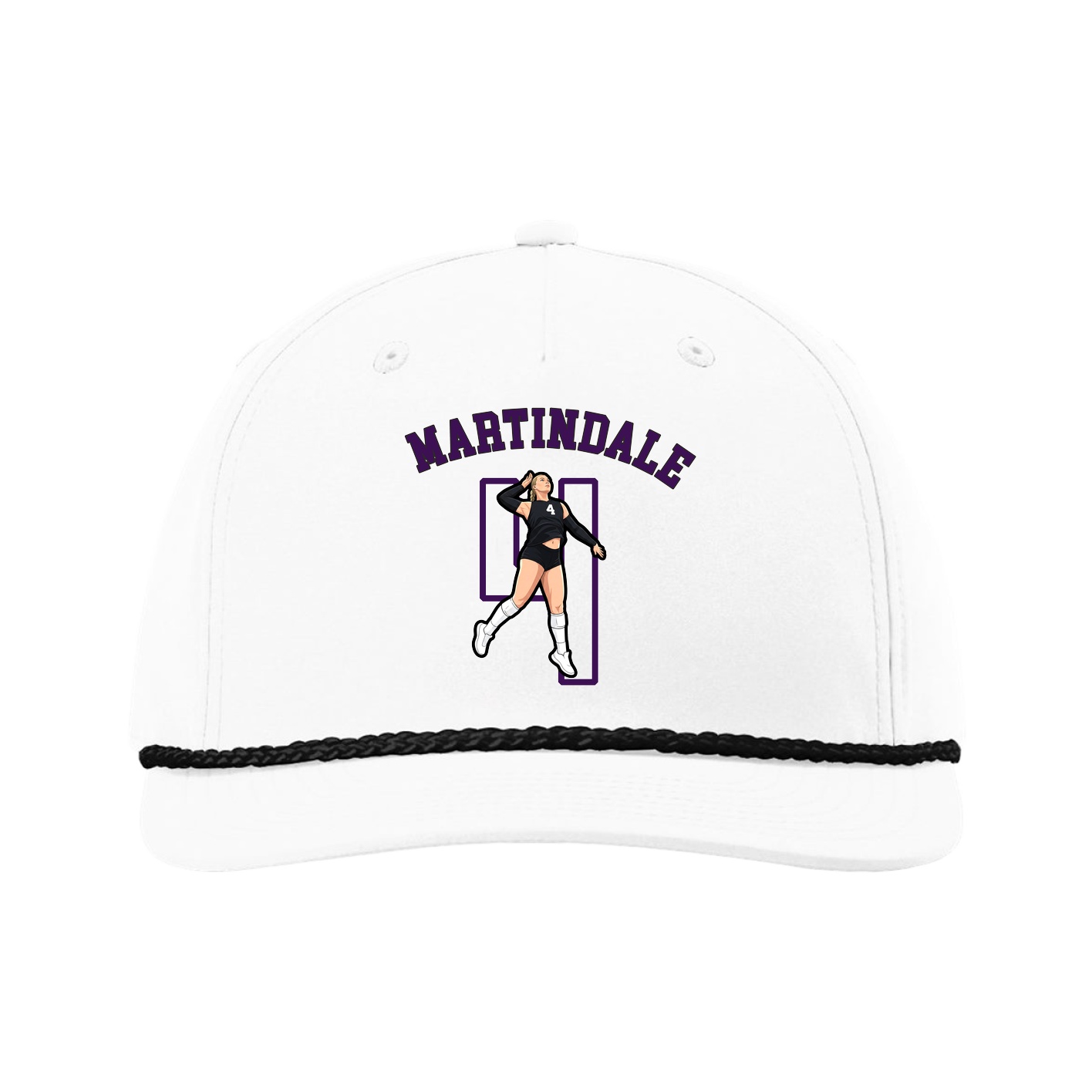 Five-Panel Classic Rope Cap — Shirsey Arch in White