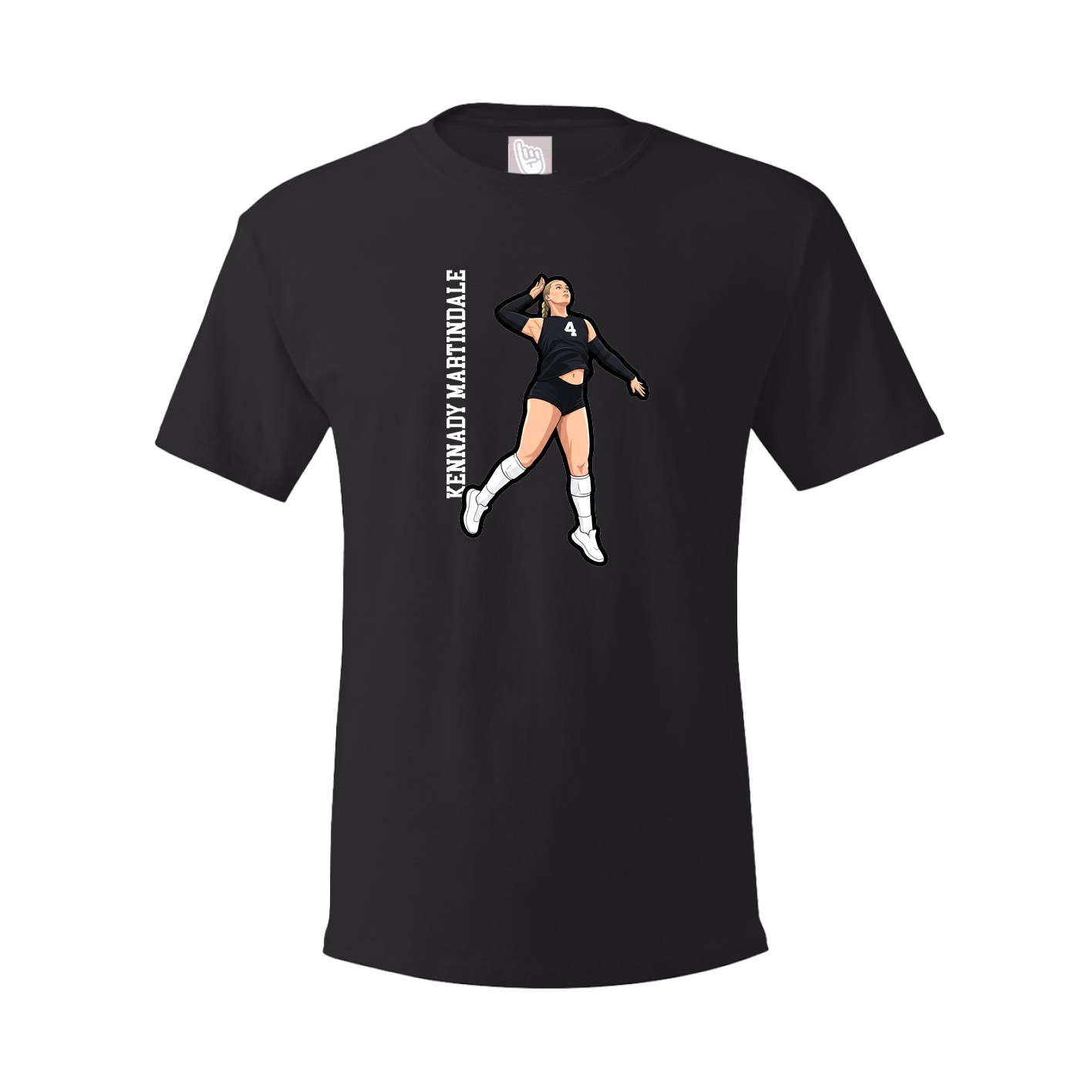 Tee — Name Vertical in Black