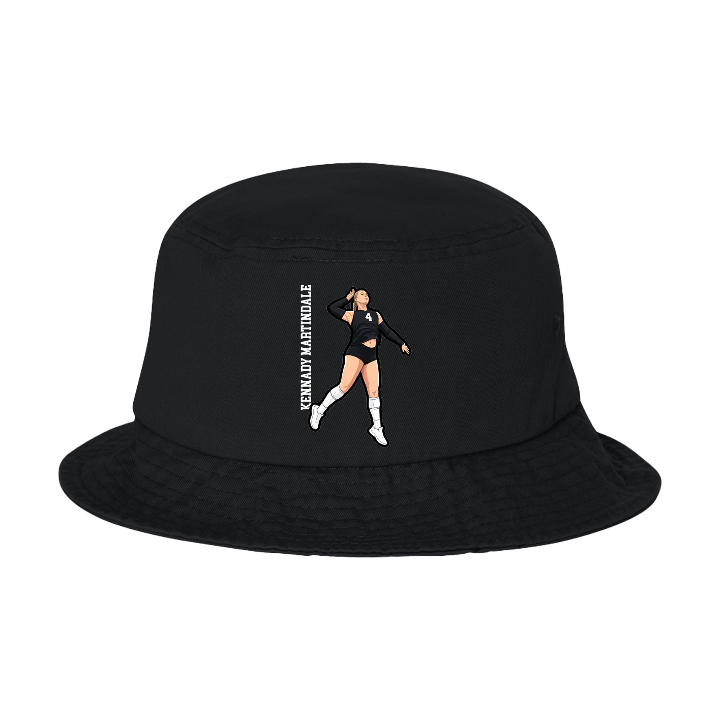 Bucket Cap — Name Vertical in Black