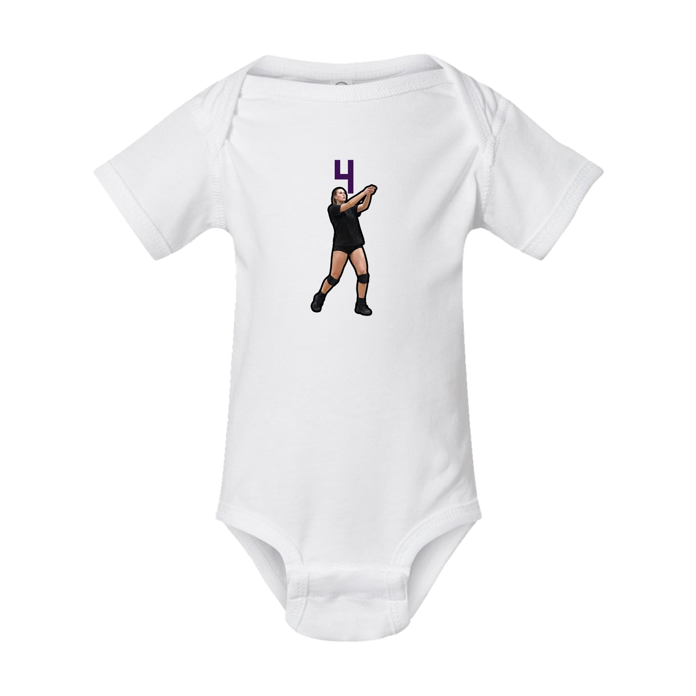 Baby Onesie — Number Top in White