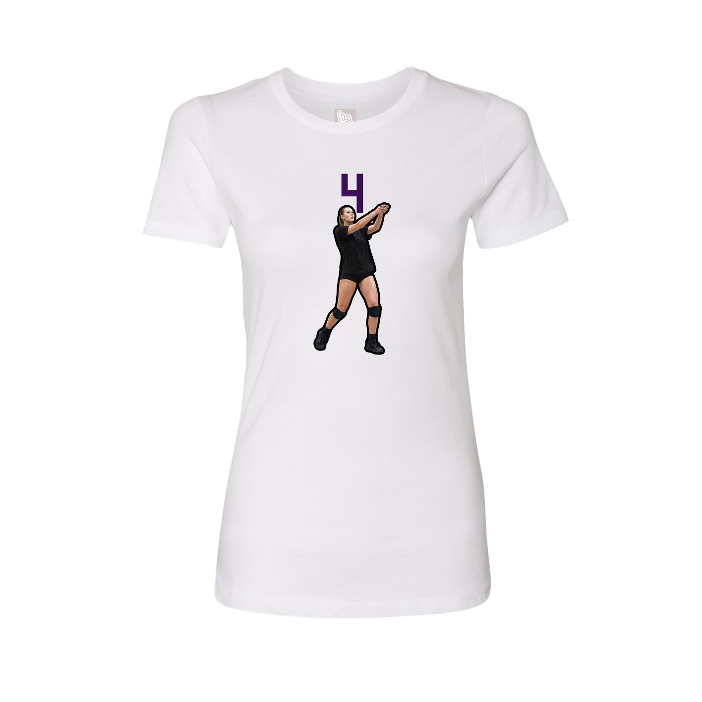 Womens Tee — Number Top in White