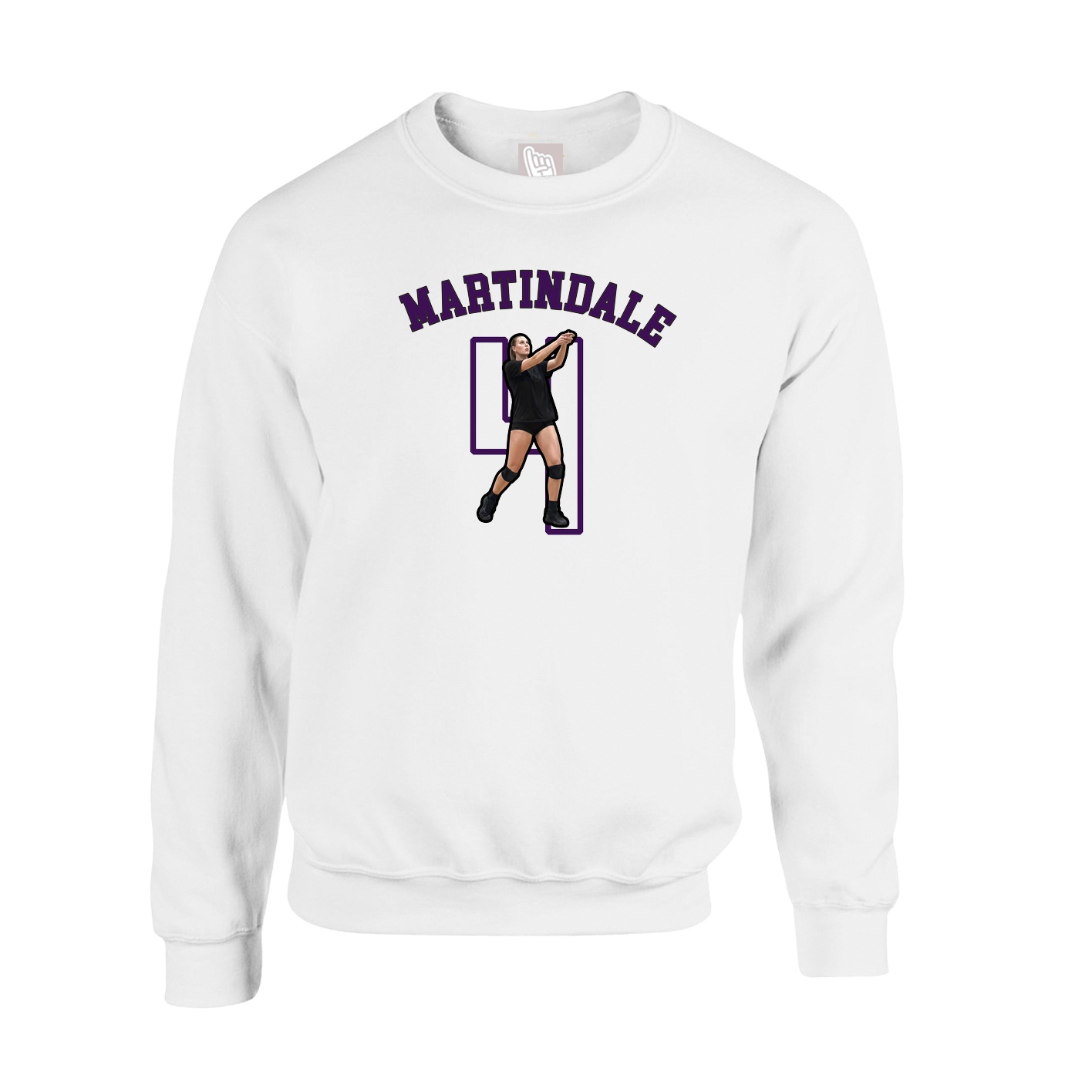 Fleece Crew — Shirsey Arch in White
