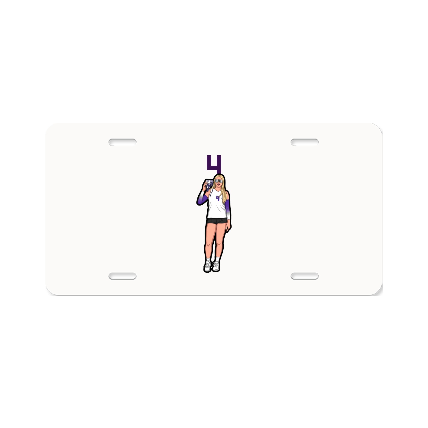 License Plate — Number Top in Classic