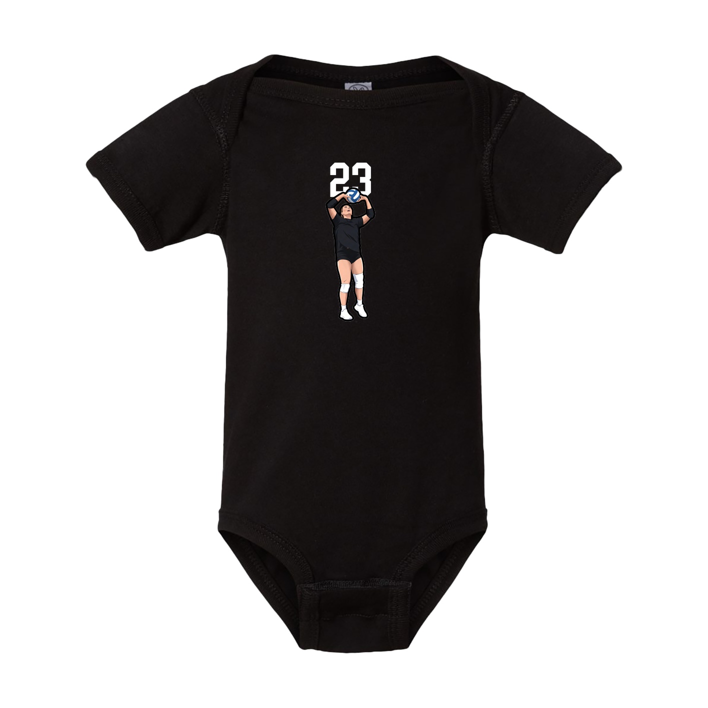 Baby Onesie — Number Top in Black