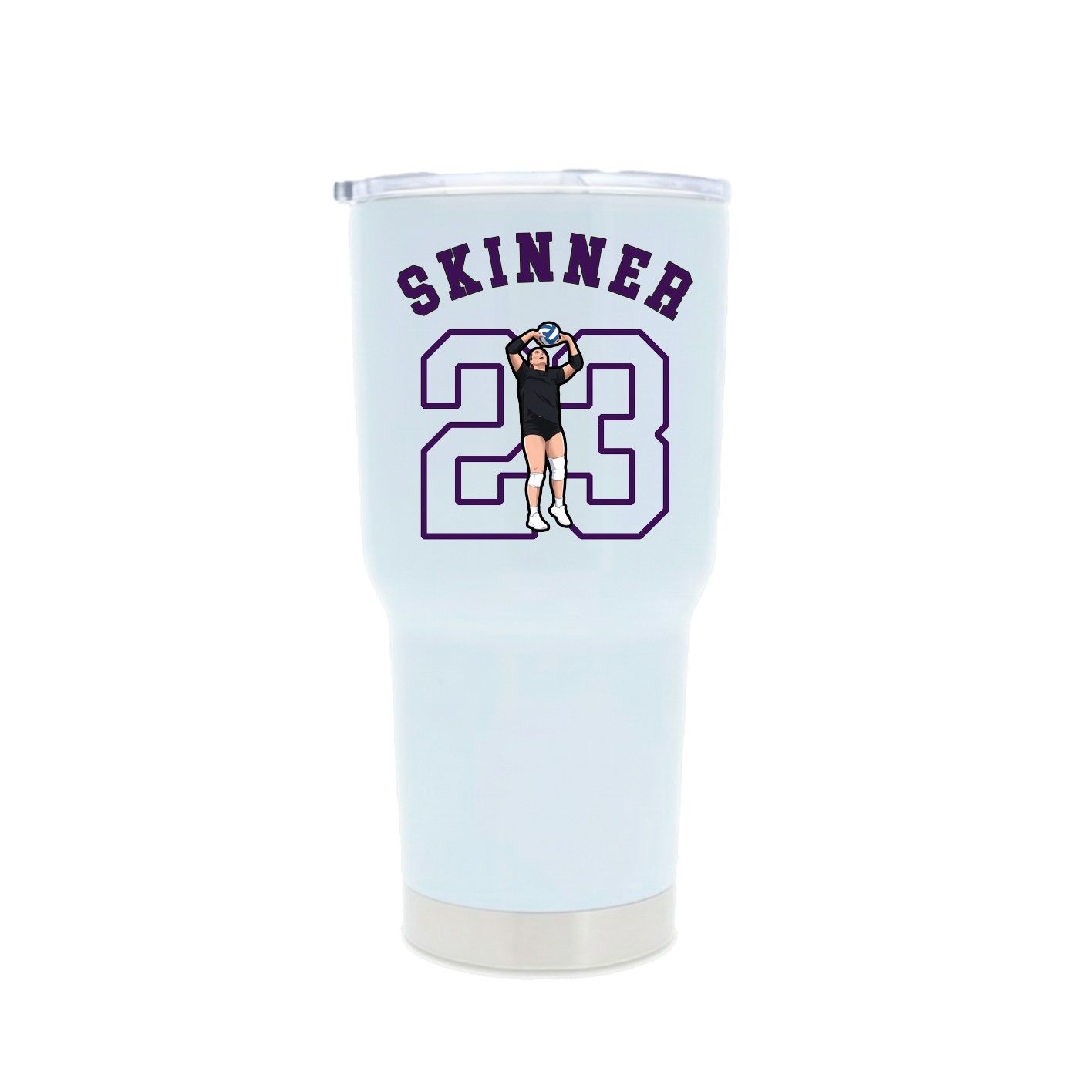 30oz Stainless Steel Tumbler — Shirsey Arch in White