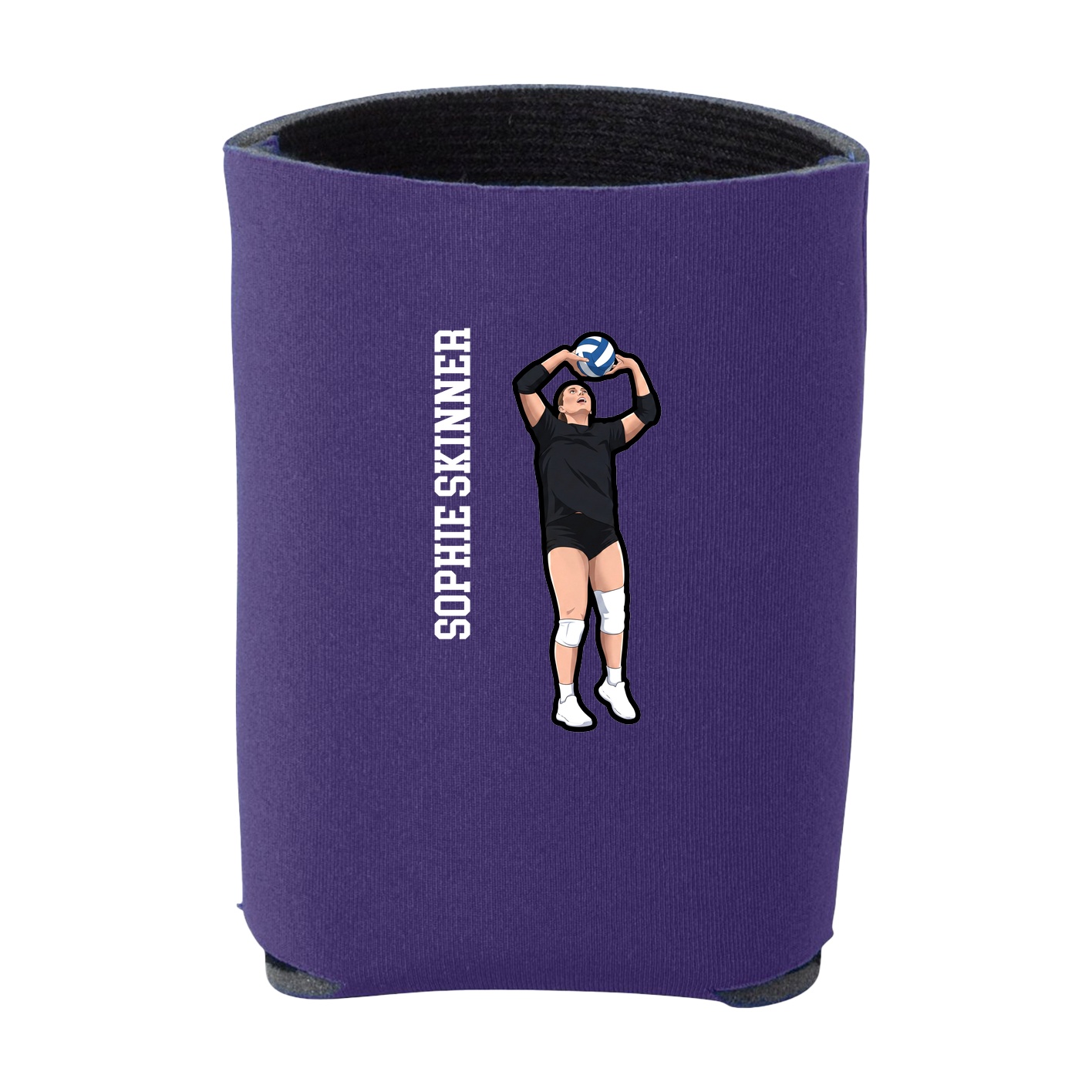 Can Holder — Name Vertical in Purple