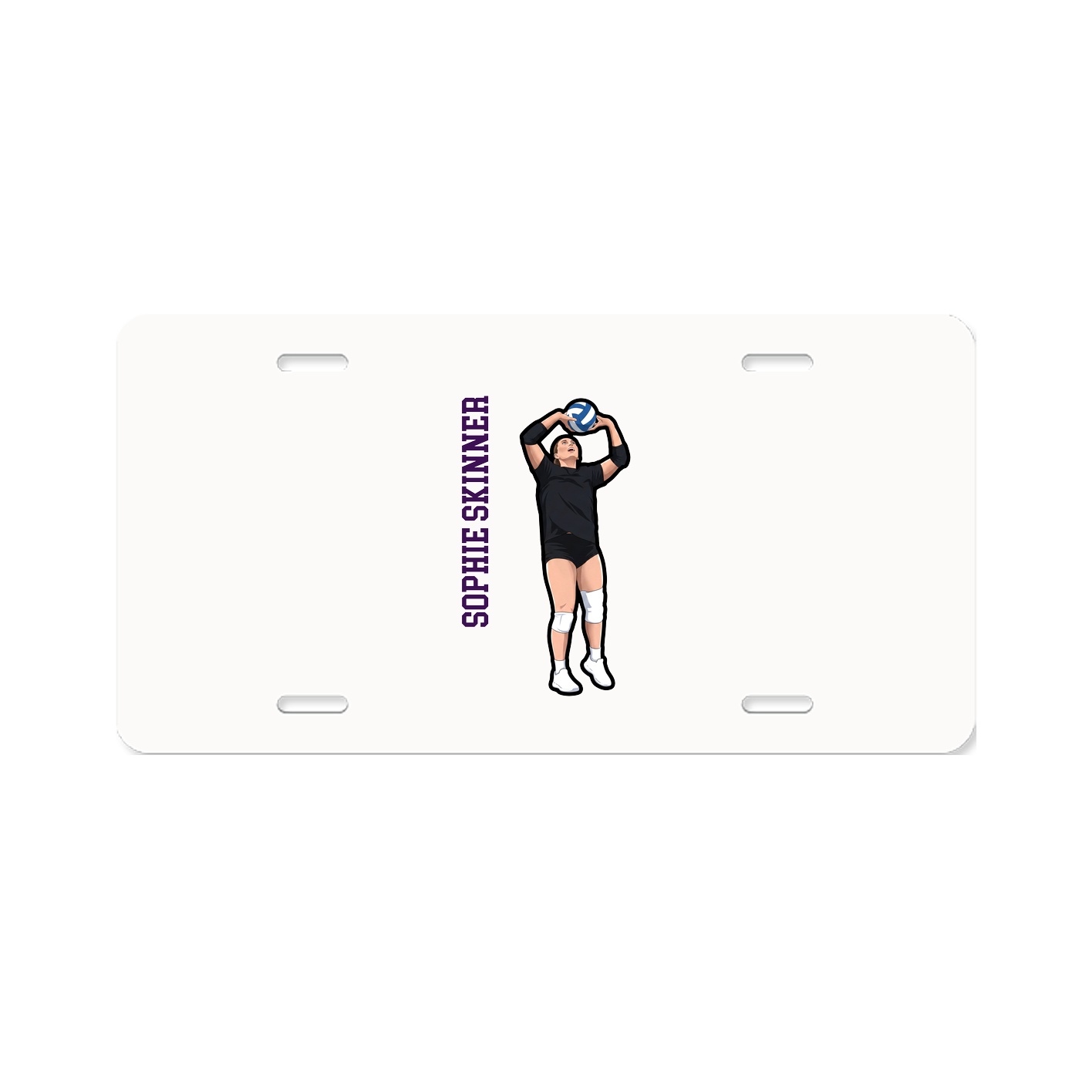 License Plate — Name Vertical in Classic